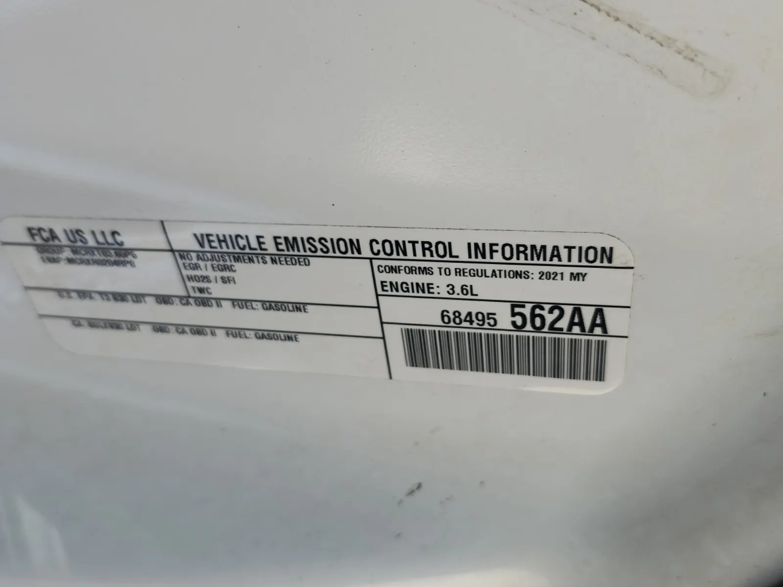 Emission Sticker Photo
