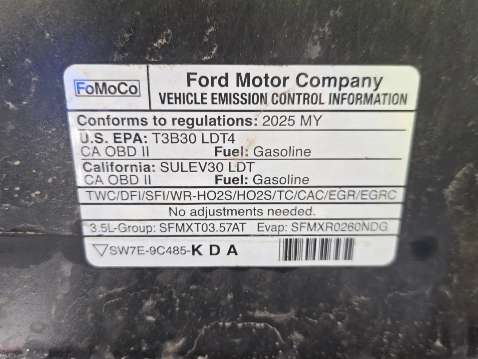 Emission Sticker Photo