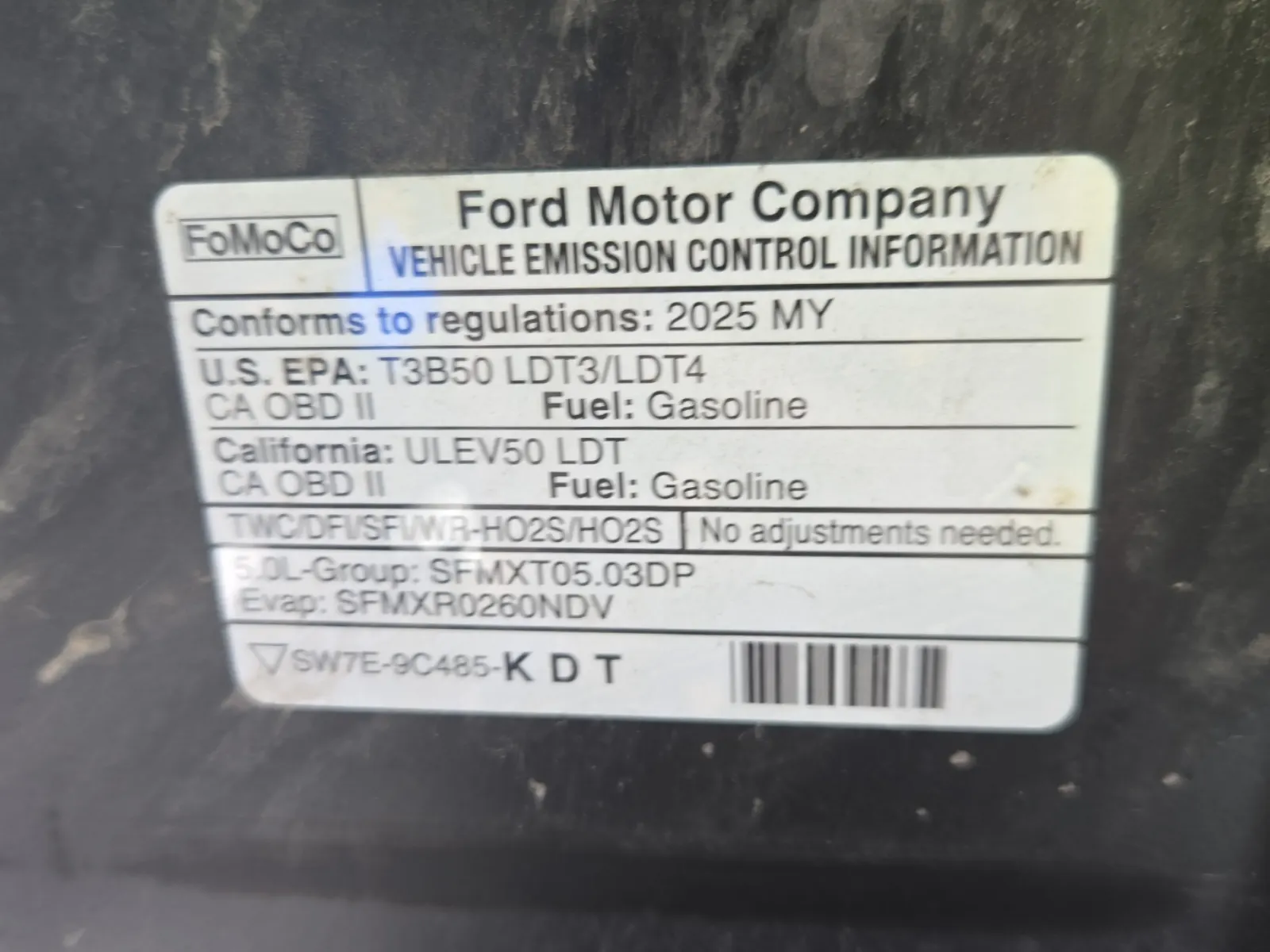 Emission Sticker Photo