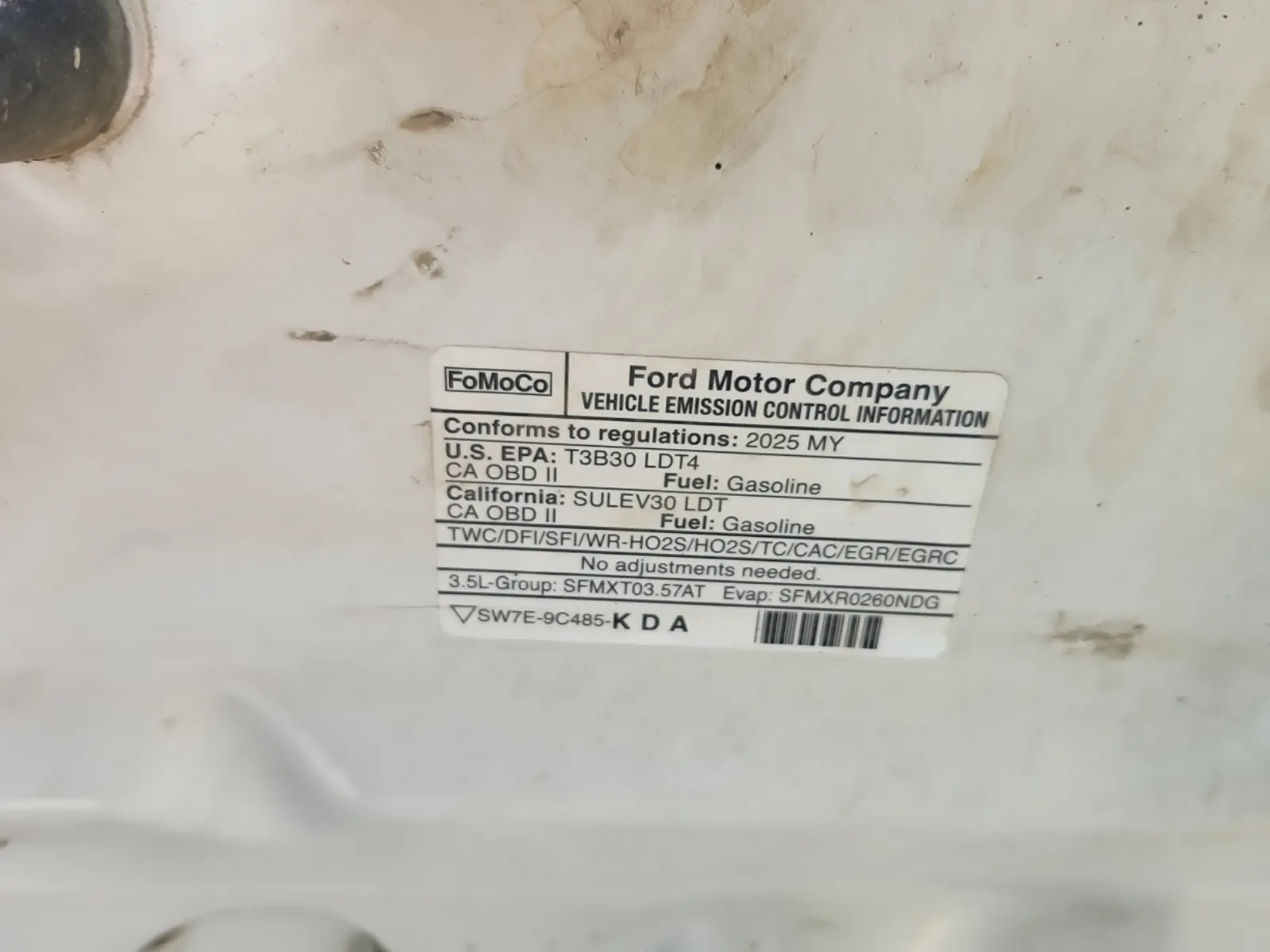 Emission Sticker Photo