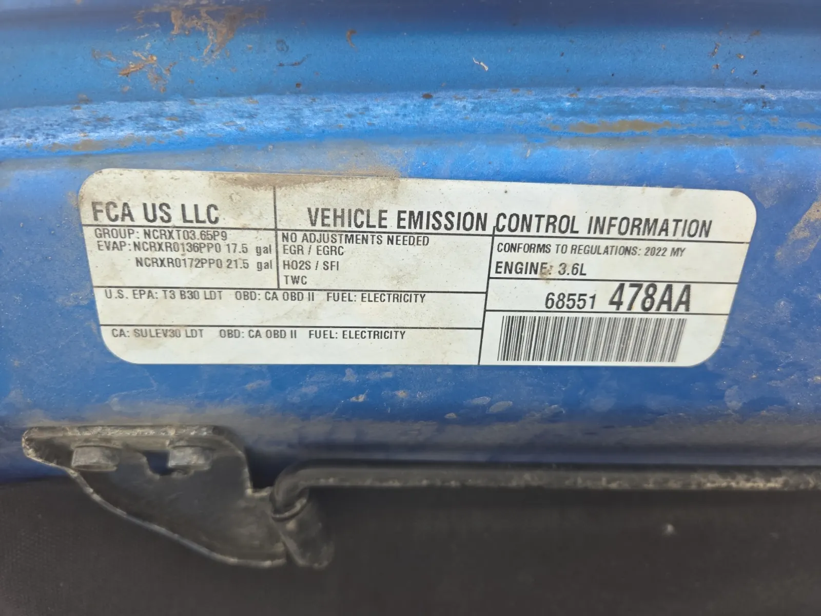Emission Sticker Photo