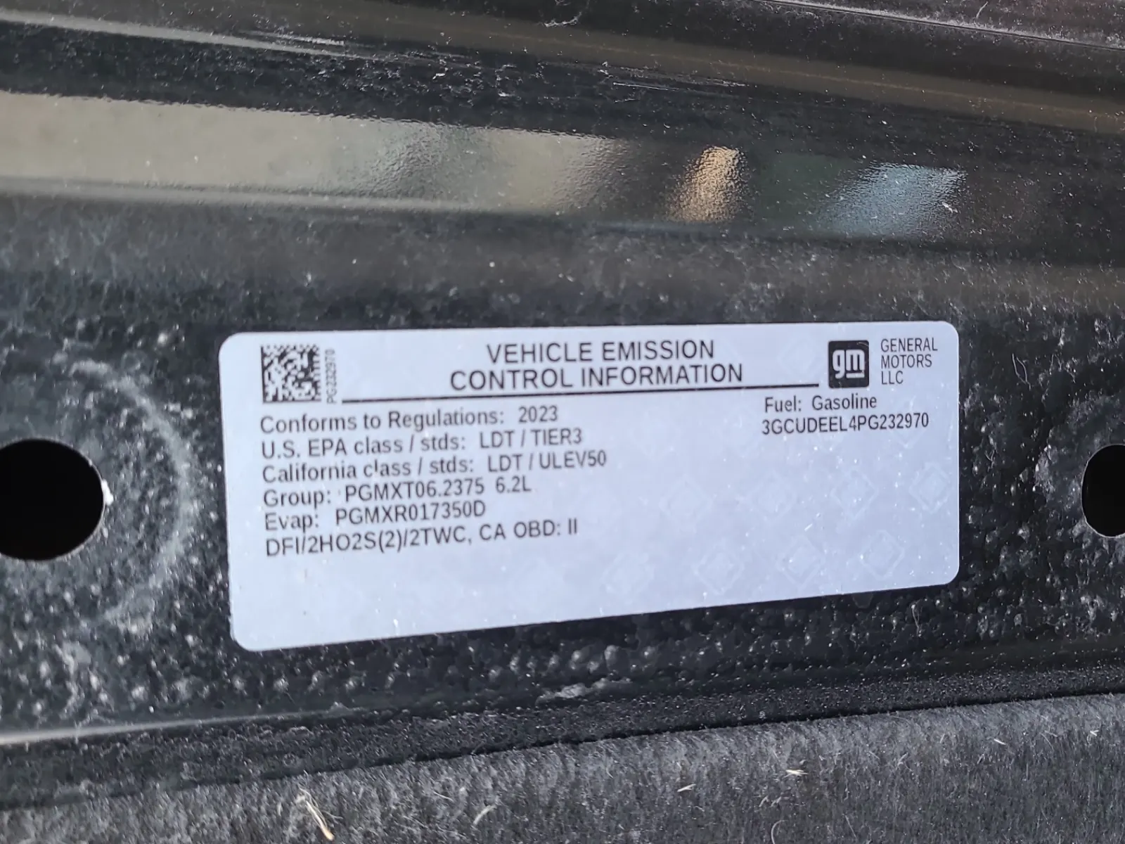 Emission Sticker Photo