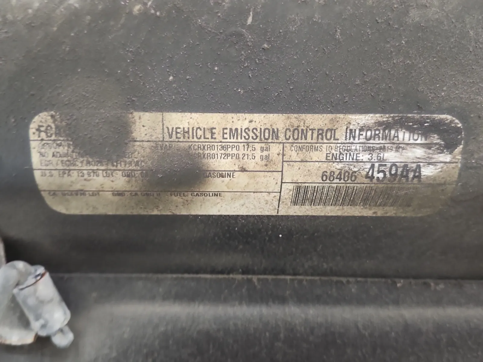 Emission Sticker Photo