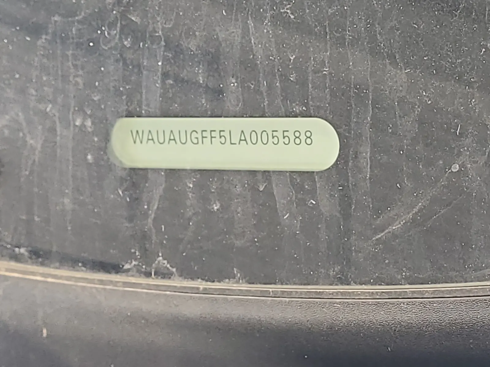 Dash VIN Plate Photo
