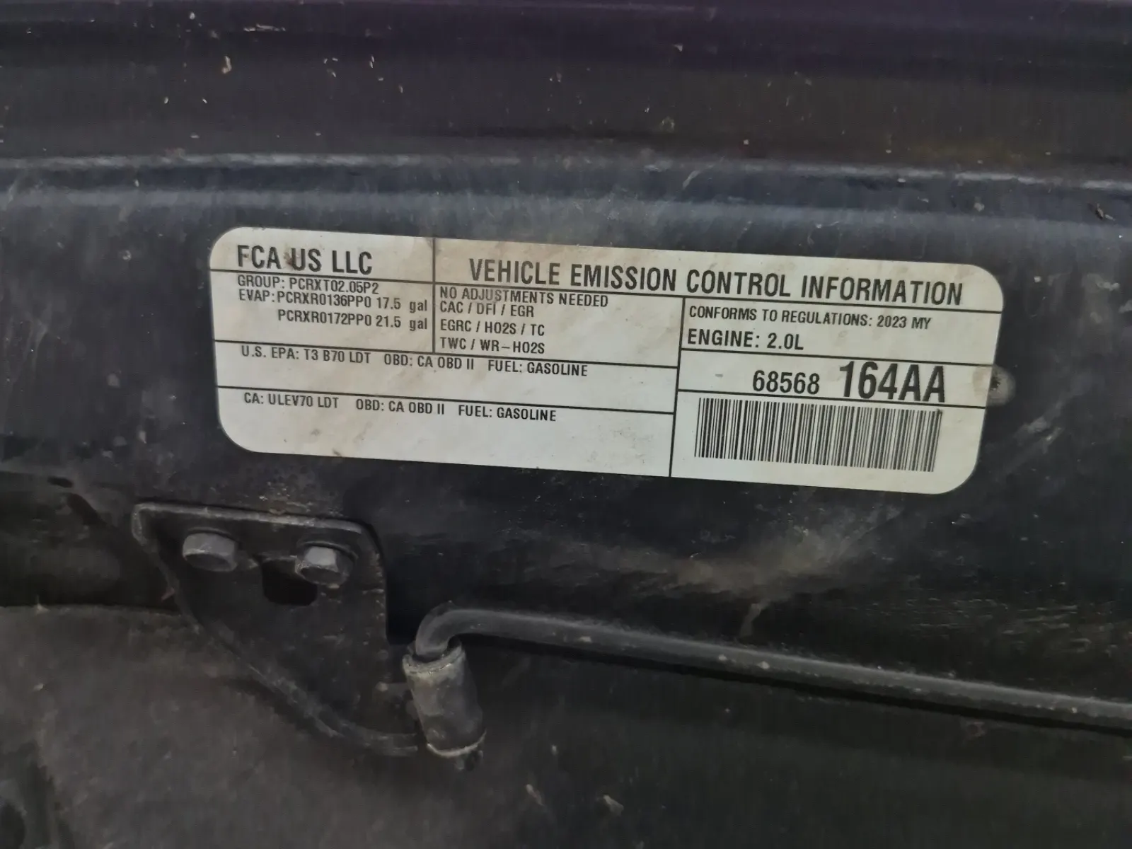 Emission Sticker Photo