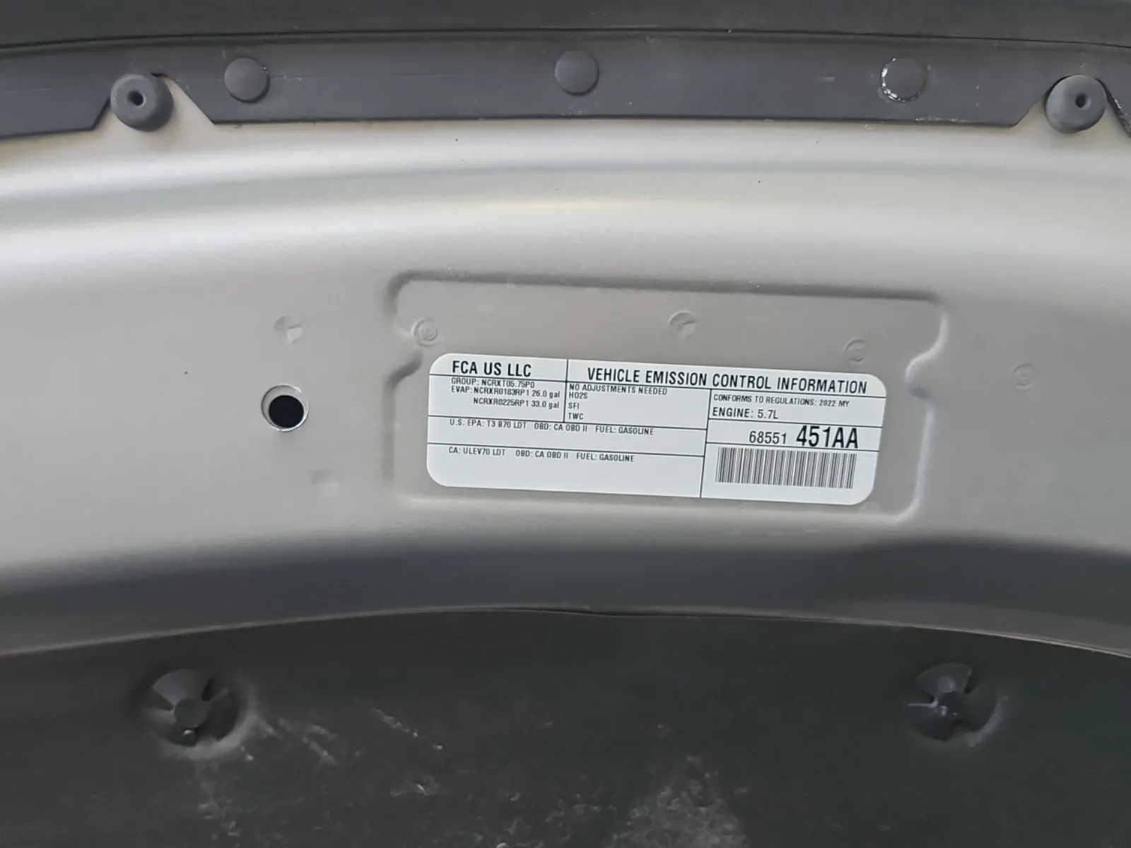 Emission Sticker Photo