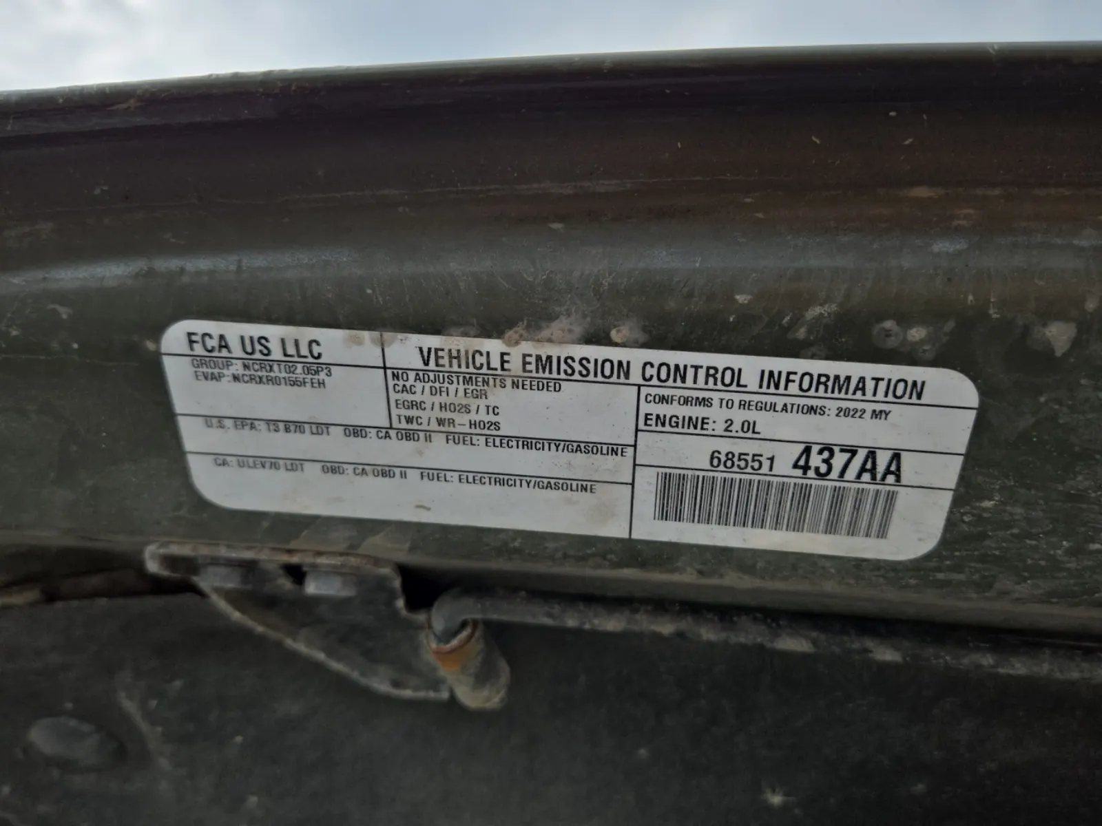 Emission Sticker Photo