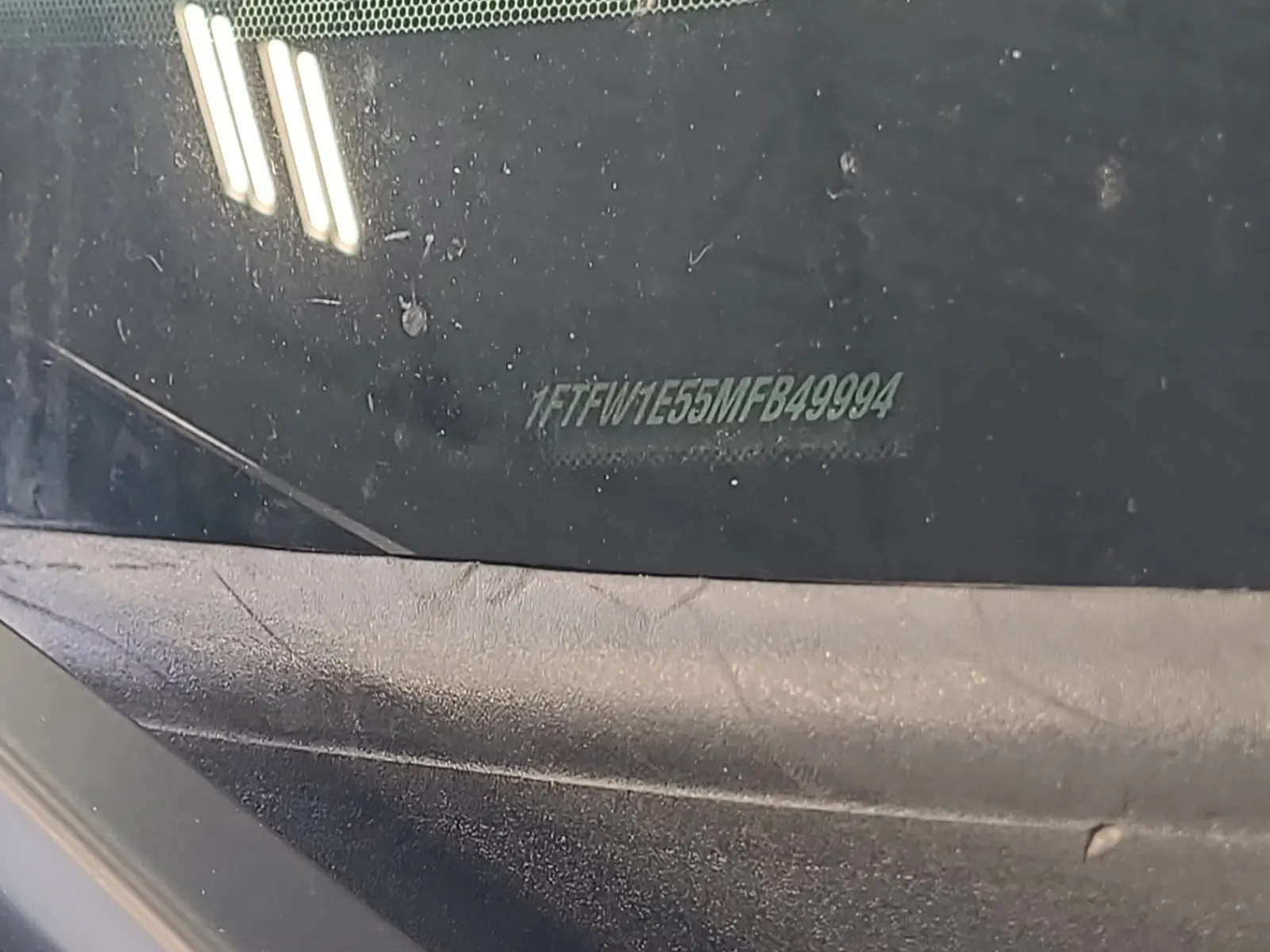 Dash VIN Plate Photo