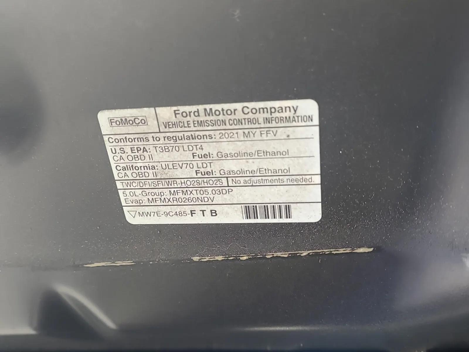 Emission Sticker Photo