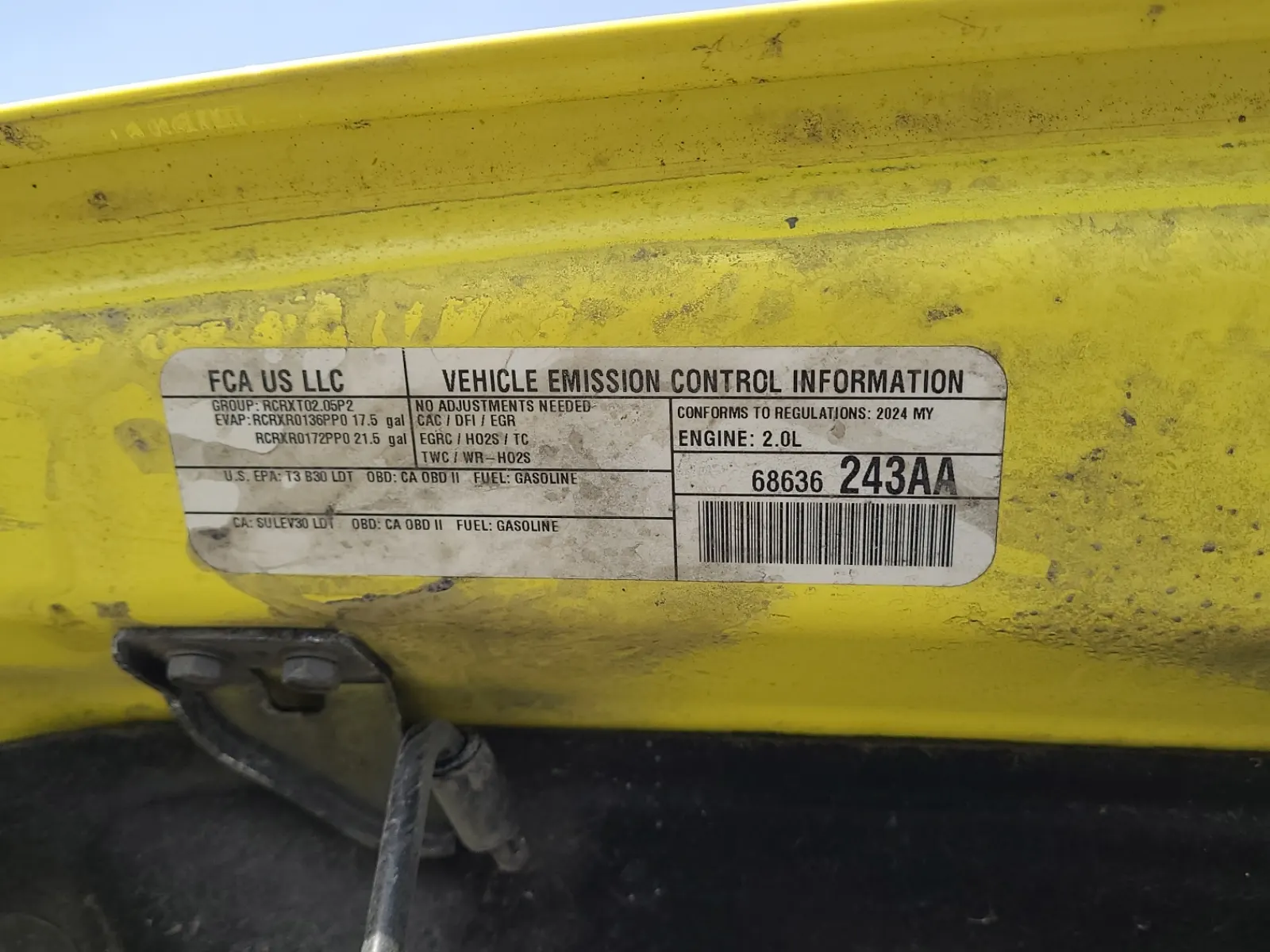 Emission Sticker Photo