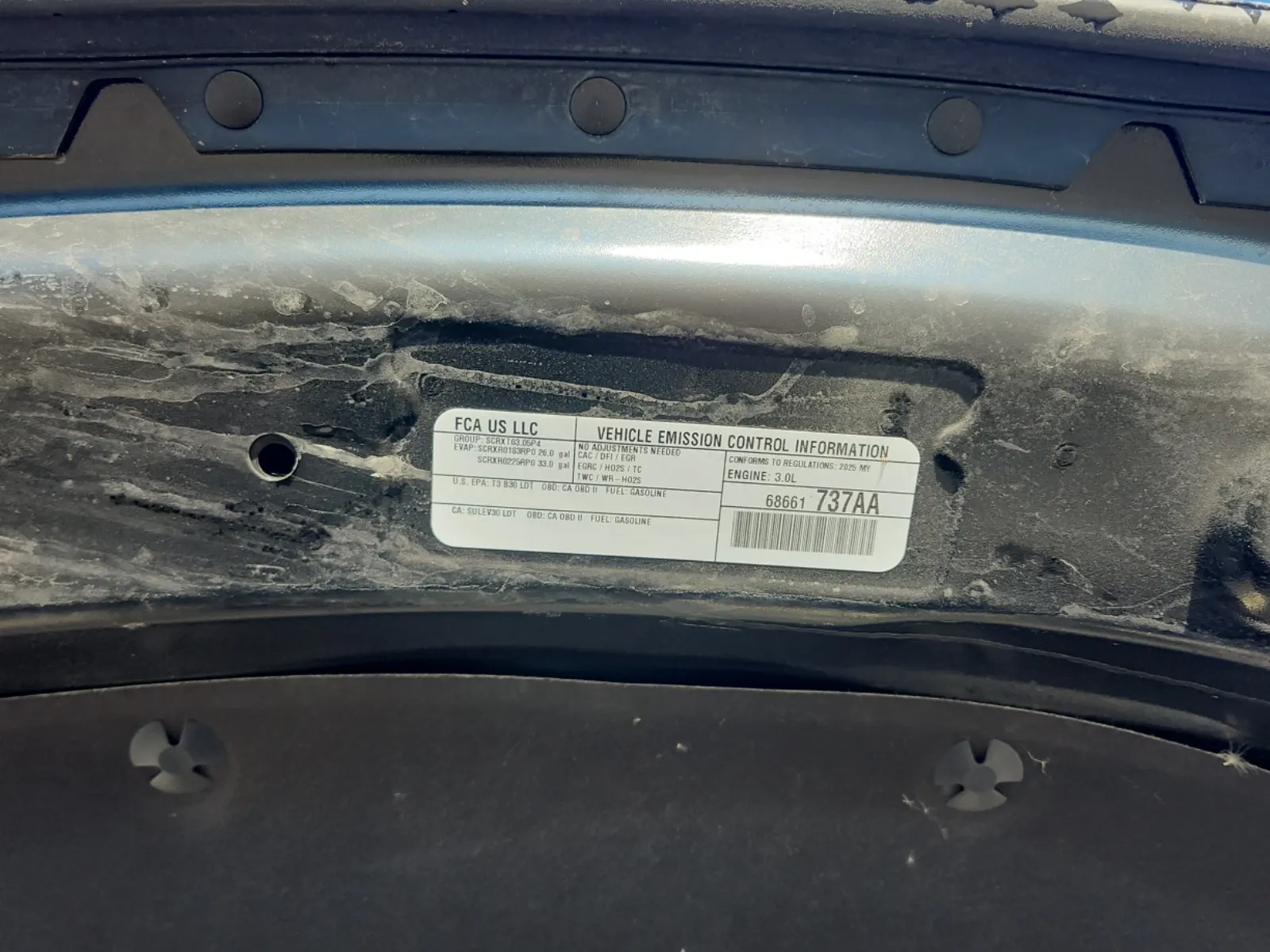 Emission Sticker Photo