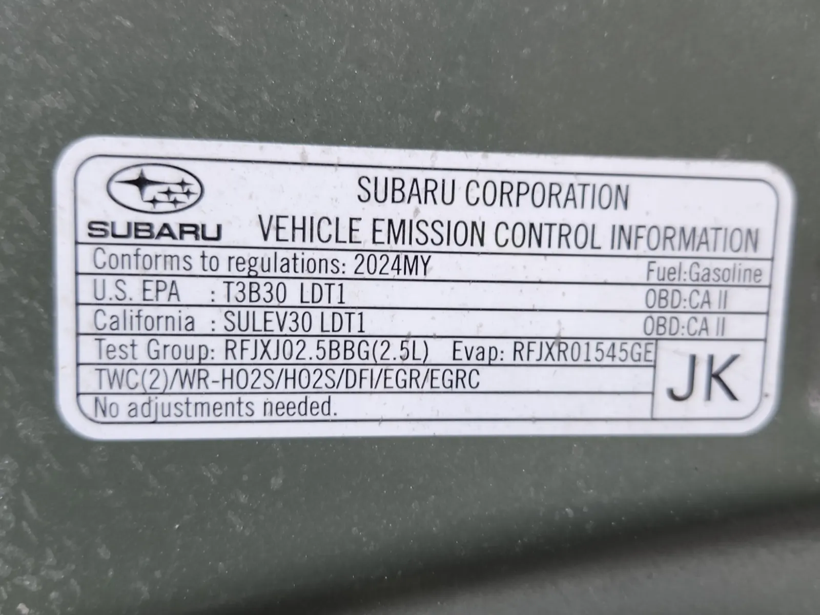 Emission Sticker Photo