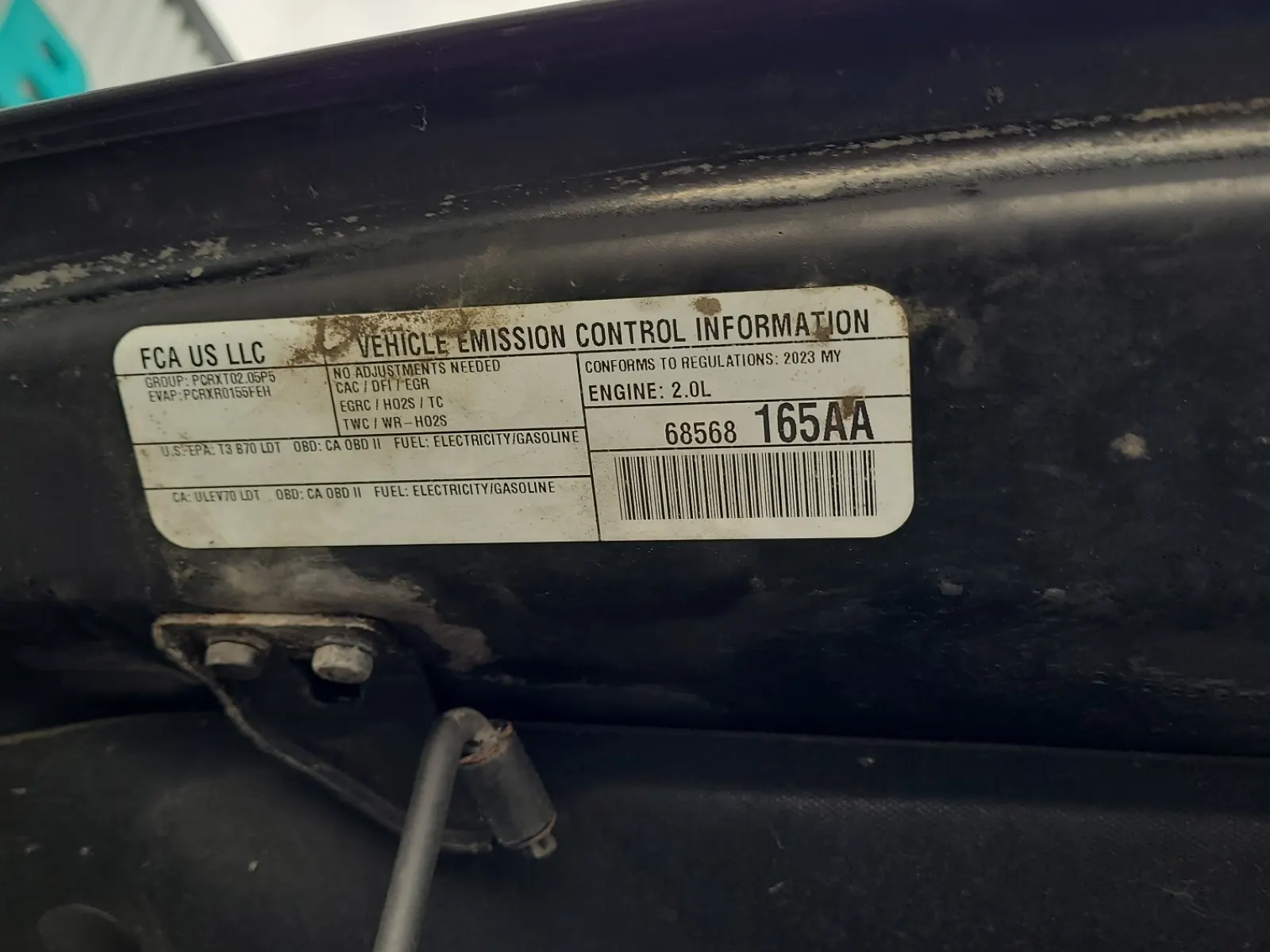 Emission Sticker Photo