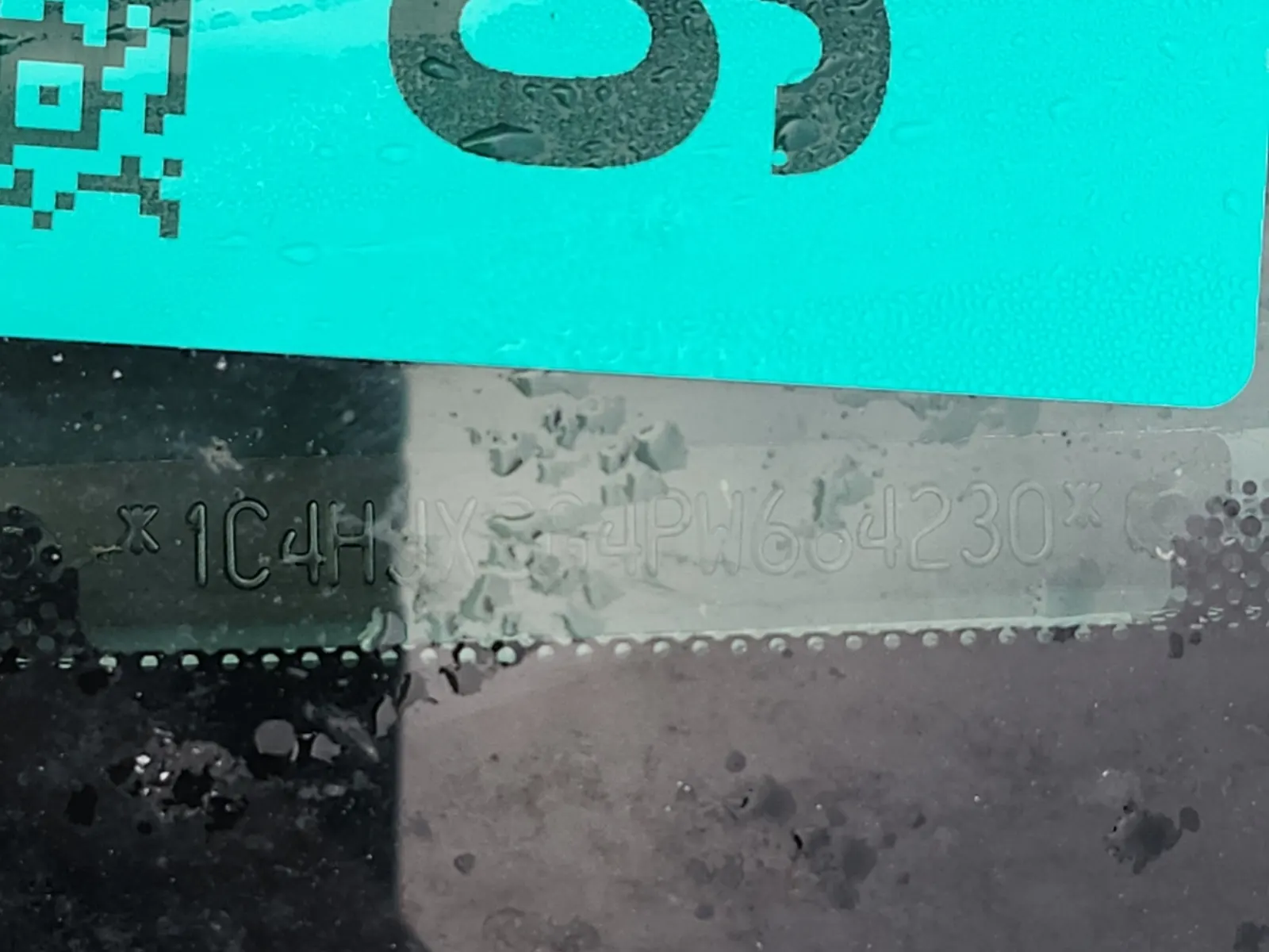 Dash VIN Plate Photo