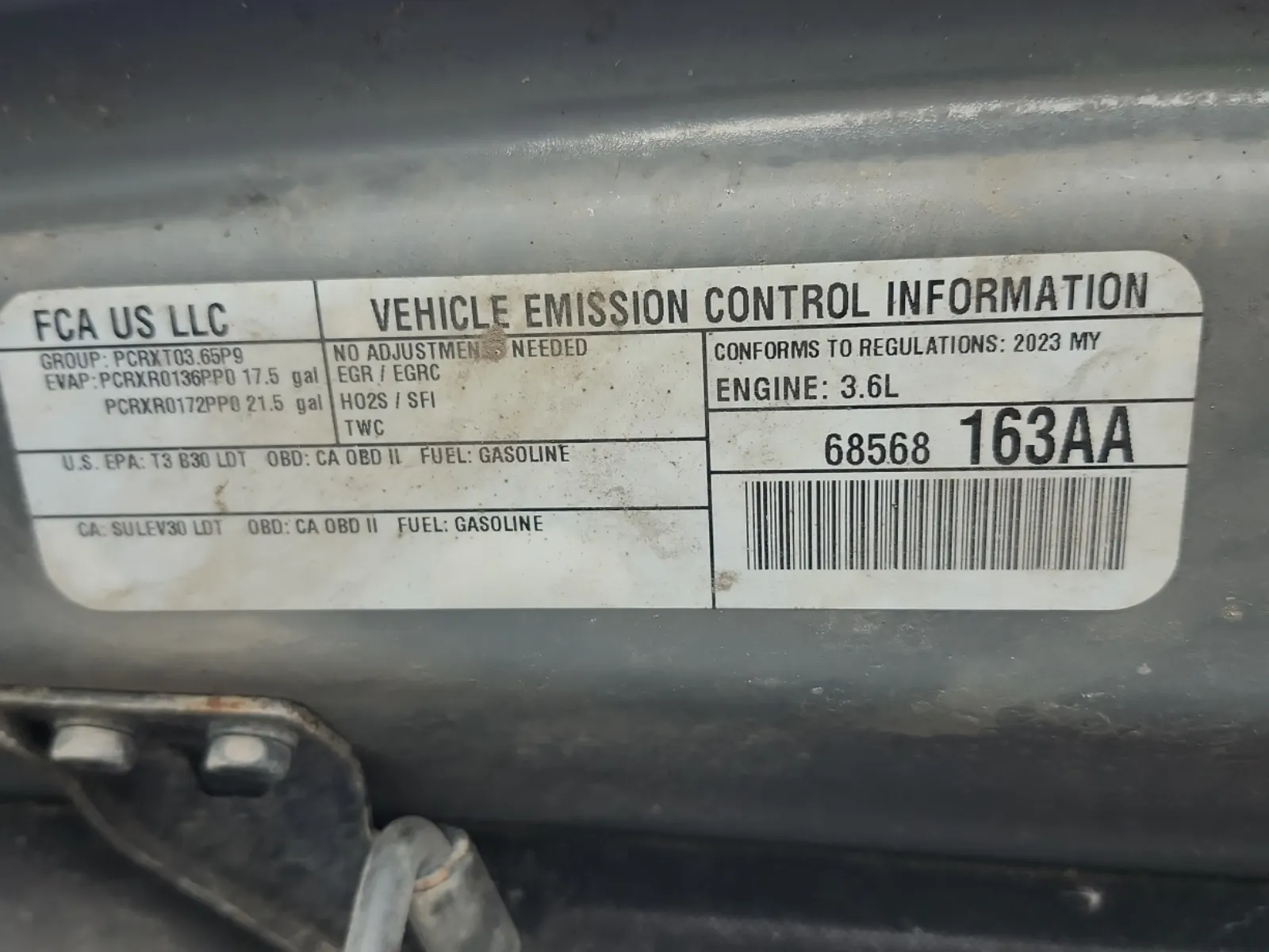 Emission Sticker Photo