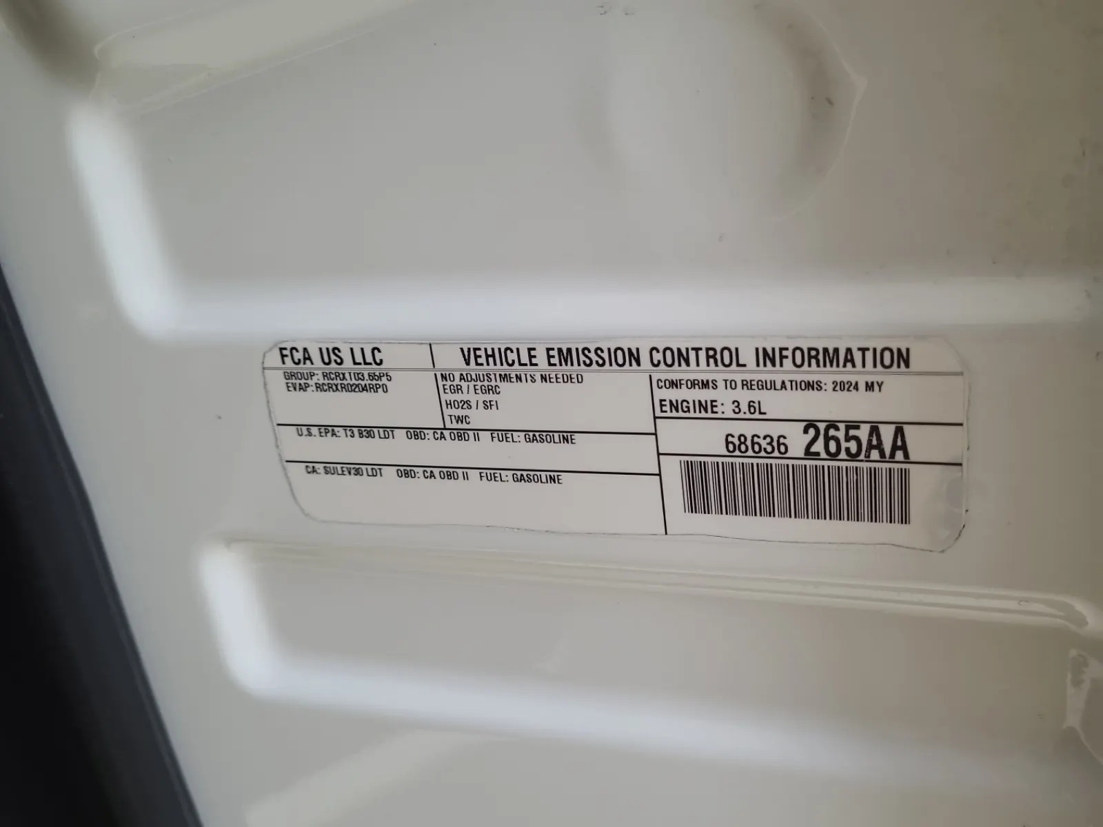 Emission Sticker Photo