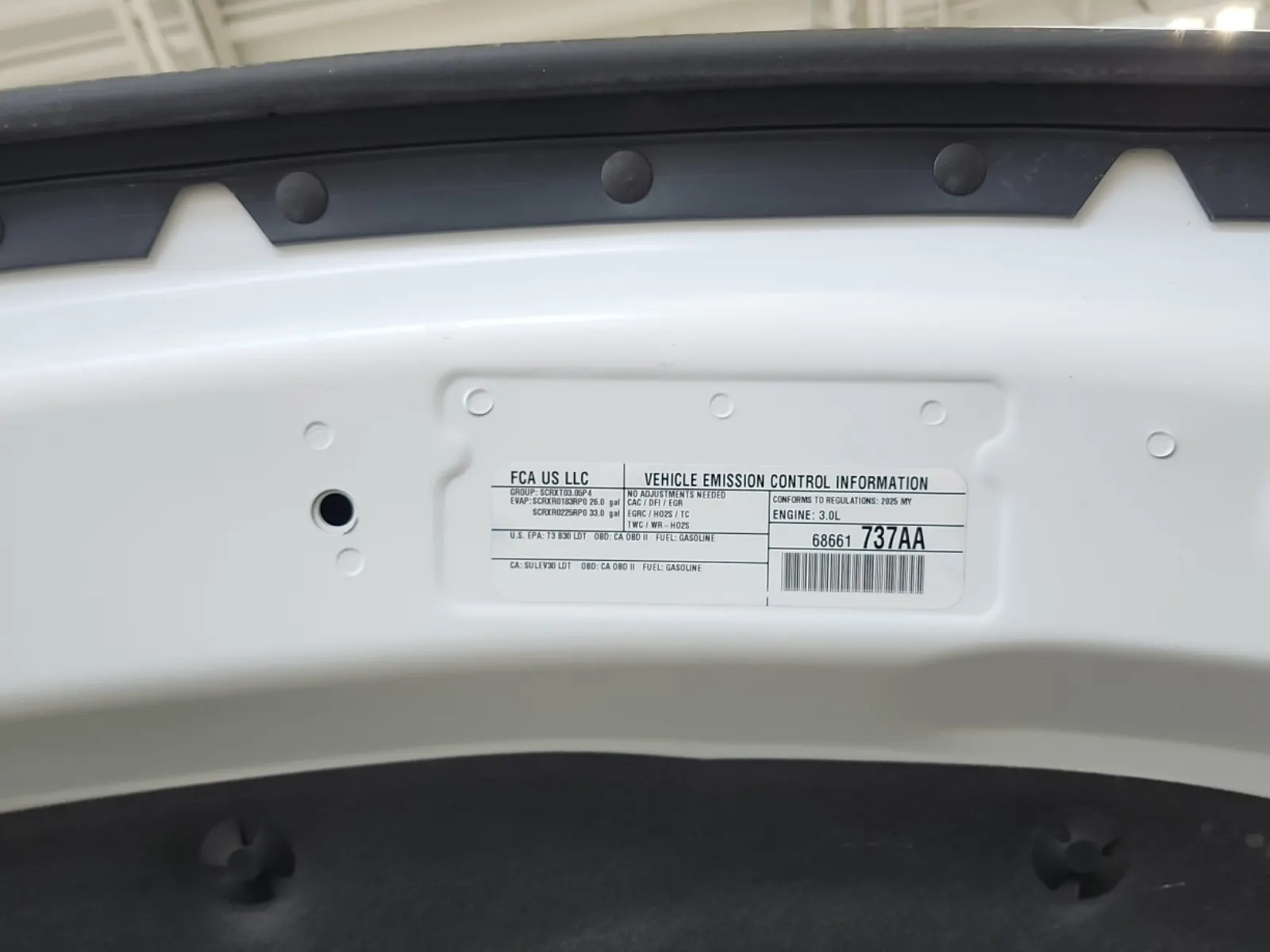 Emission Sticker Photo