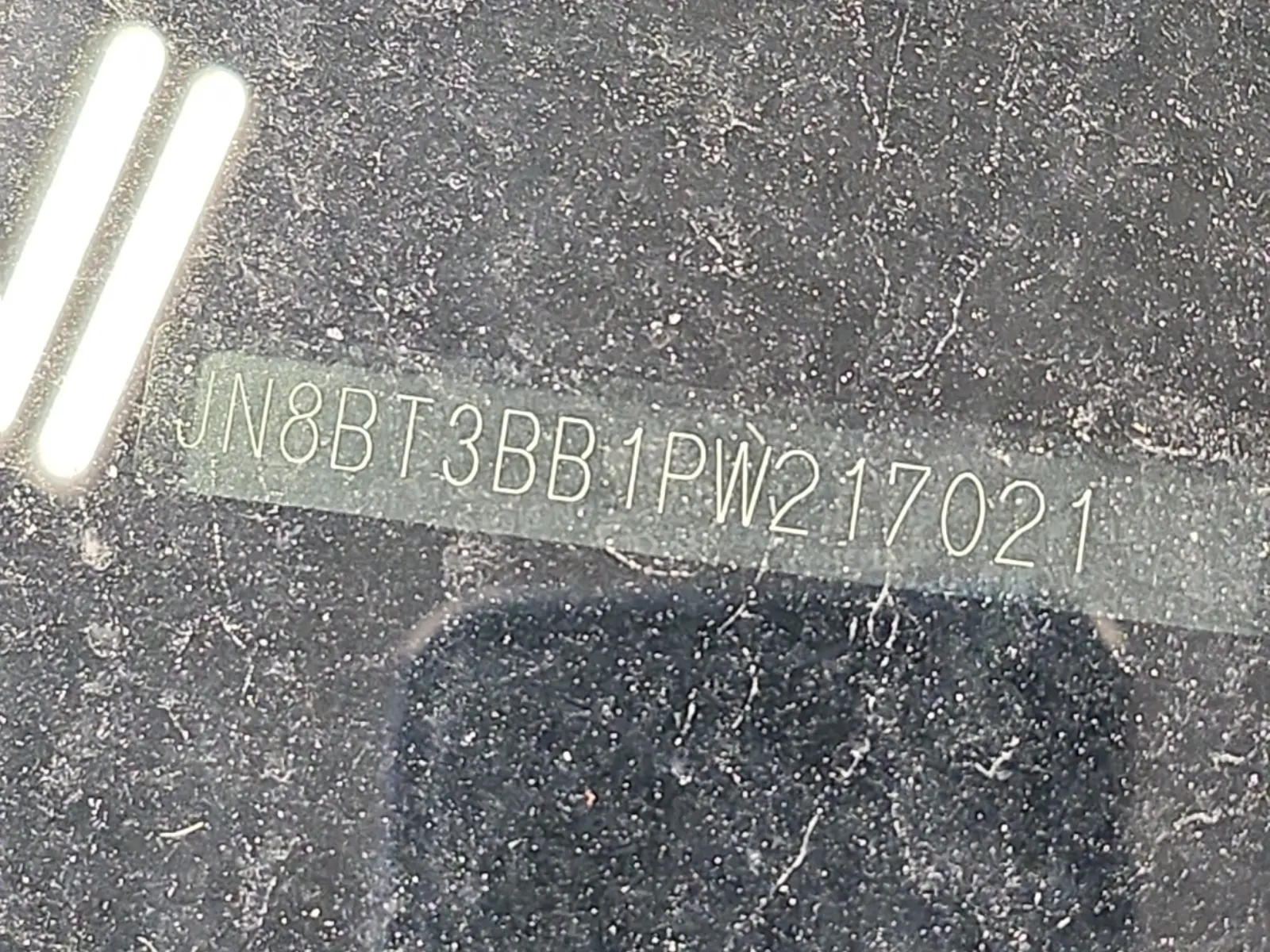 Dash VIN Plate Photo