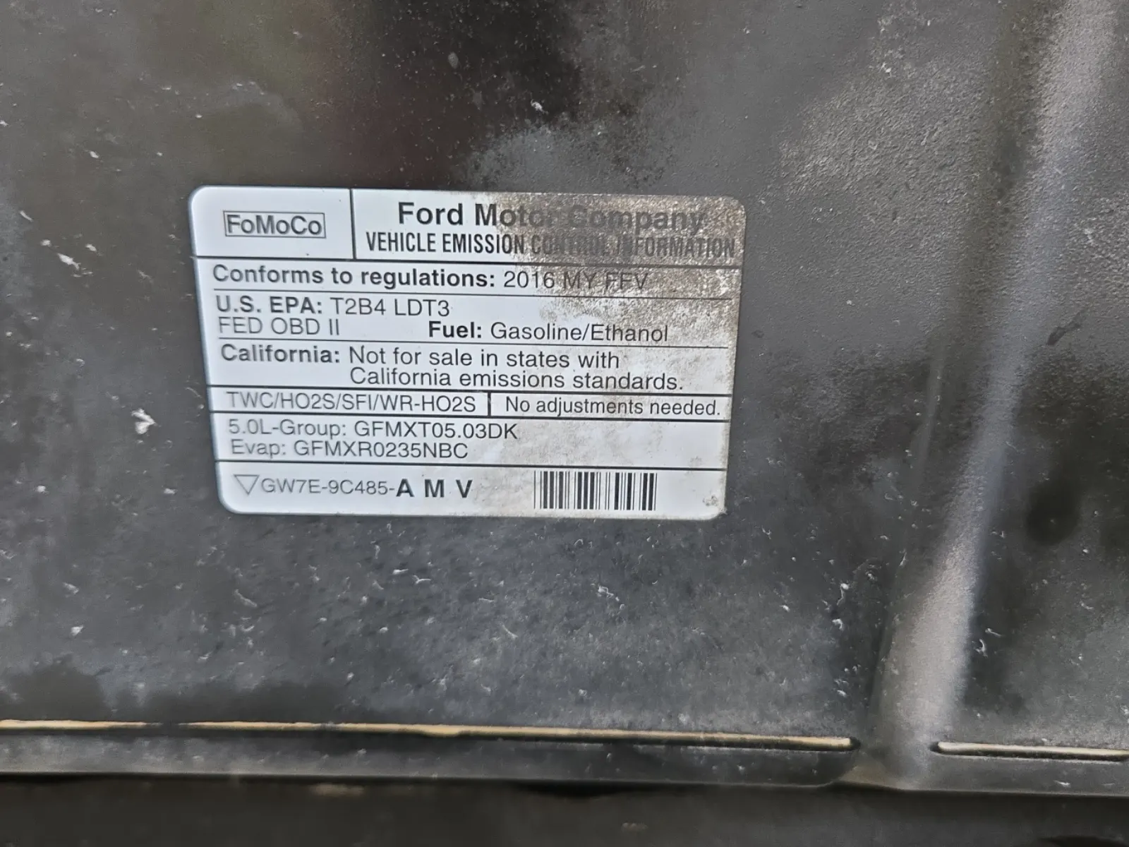 Emission Sticker Photo