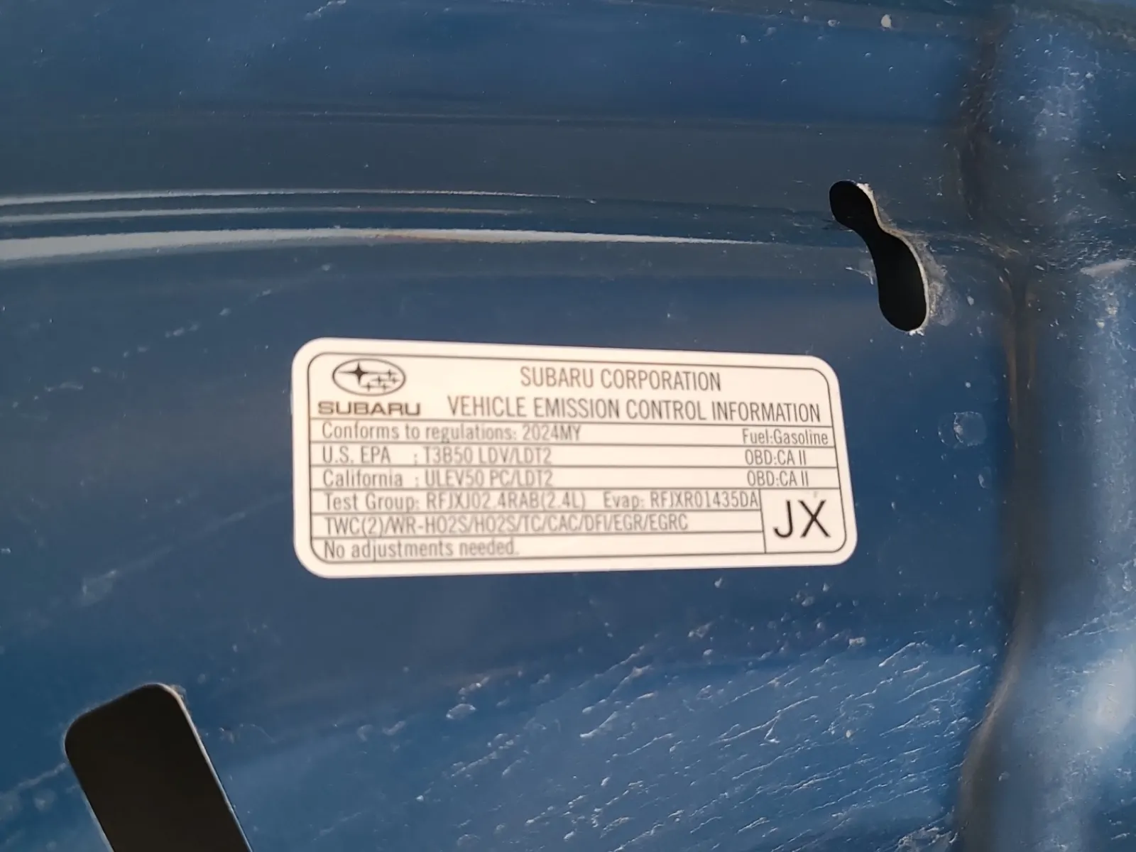 Emission Sticker Photo