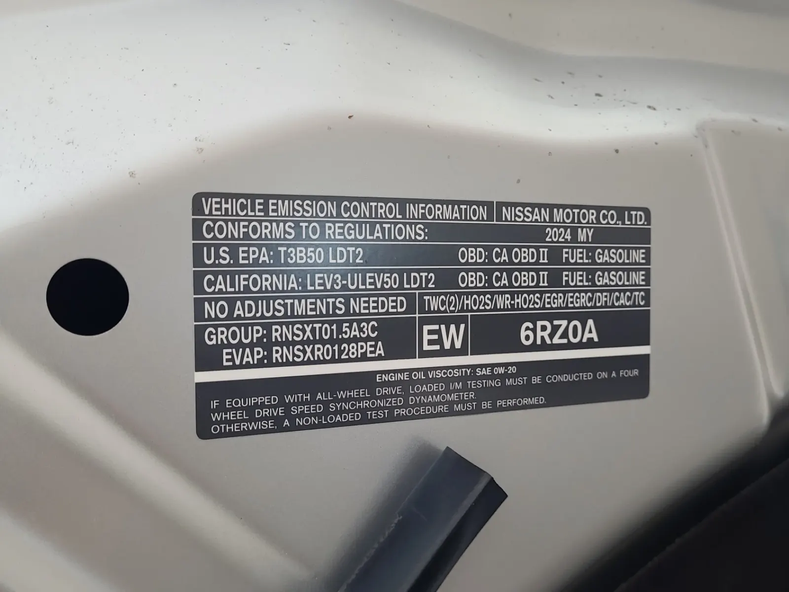 Emission Sticker Photo