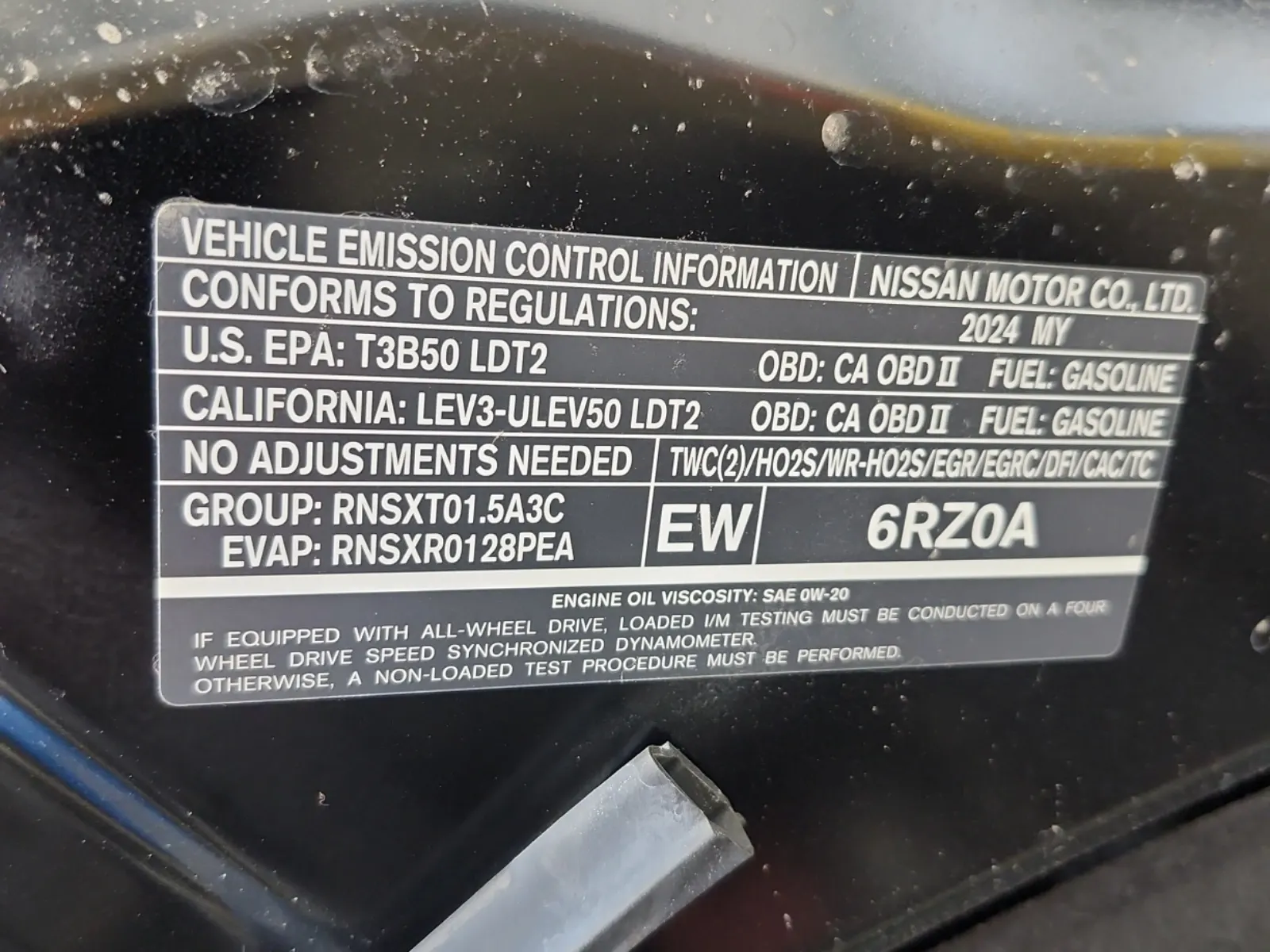 Emission Sticker Photo