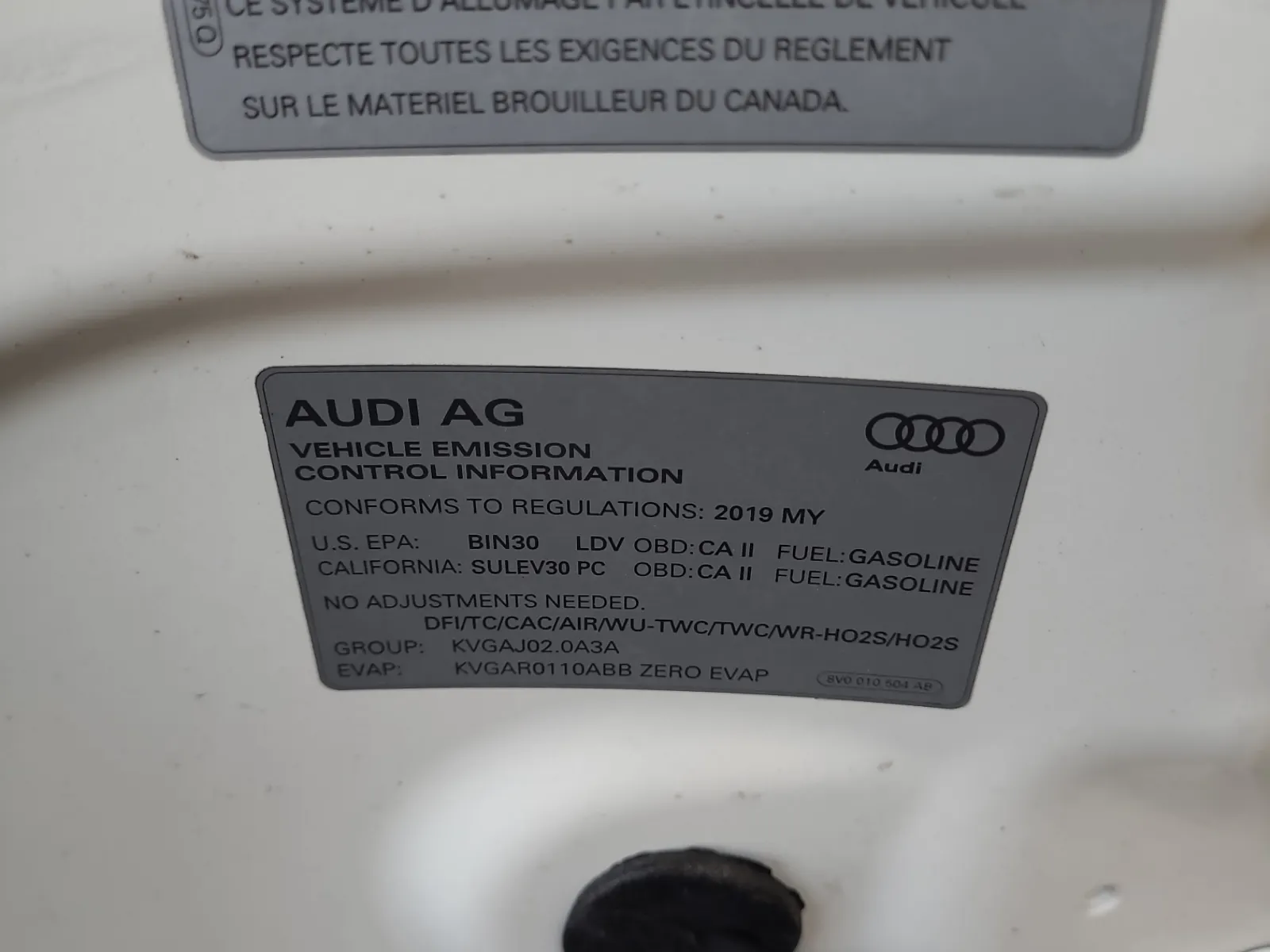 Emission Sticker Photo