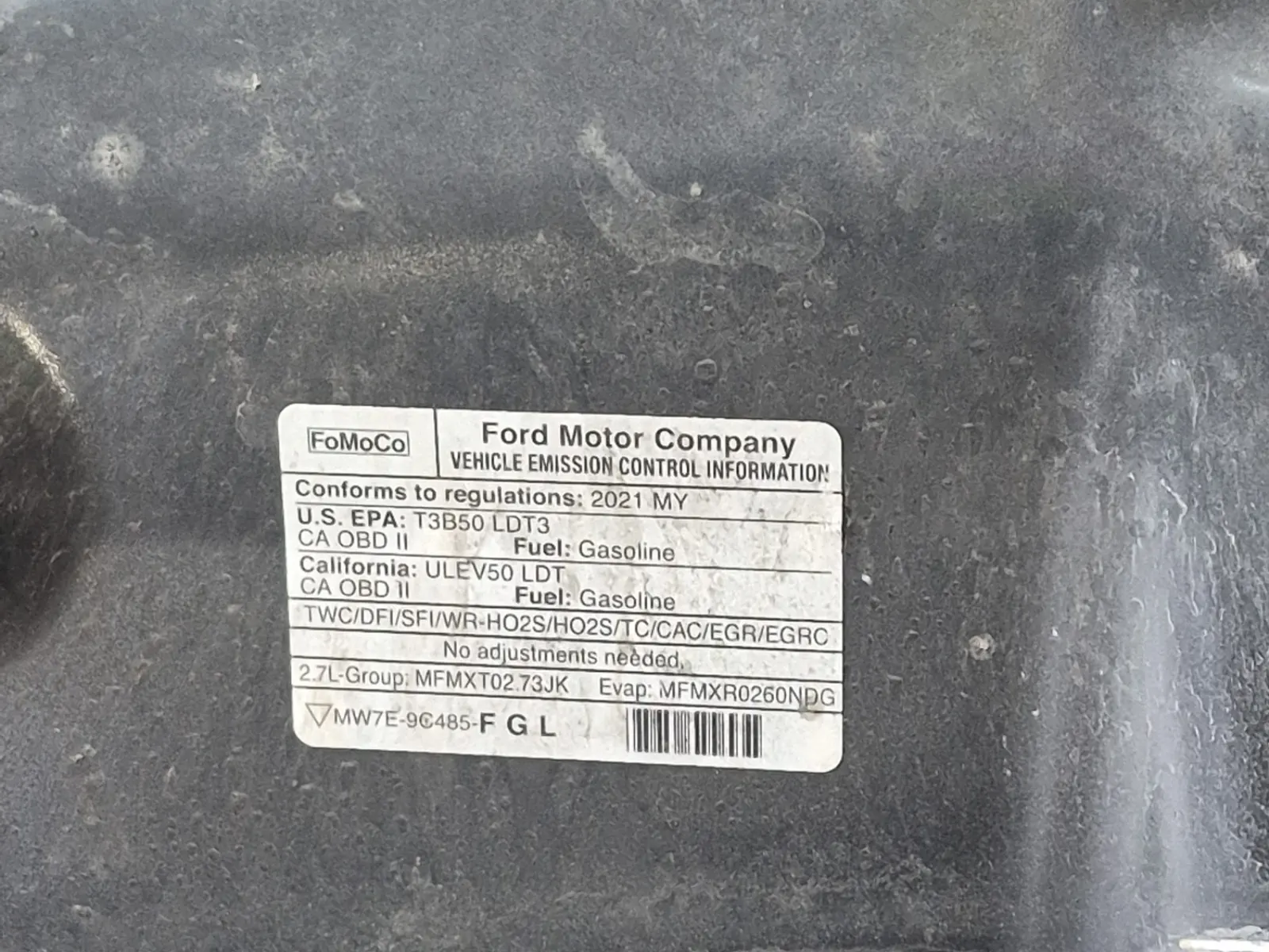 Emission Sticker Photo