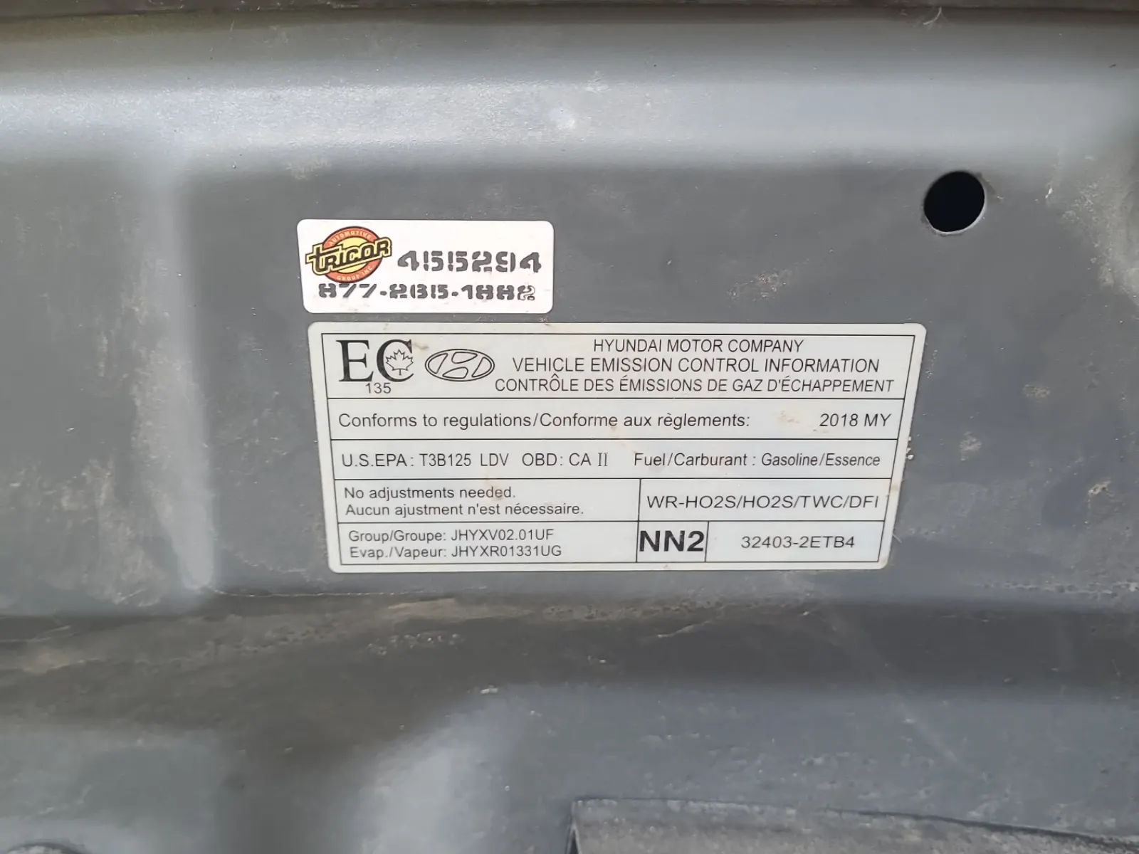 Emission Sticker Photo