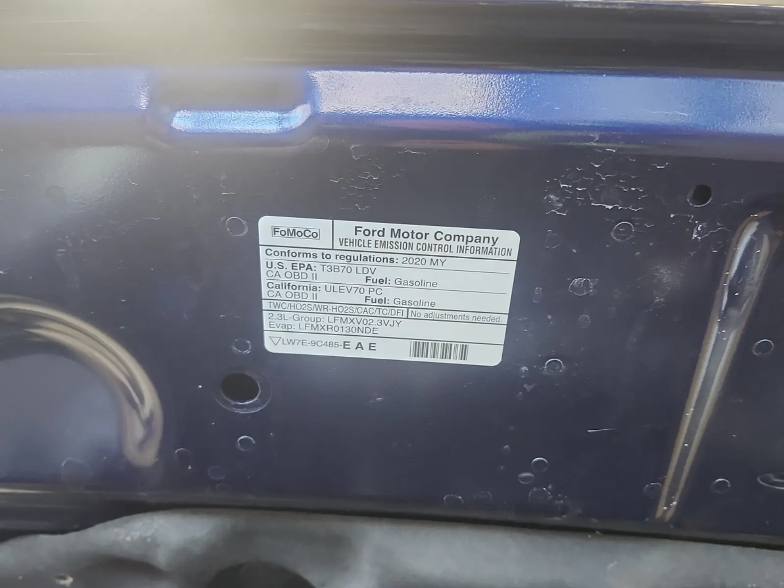 Emission Sticker Photo