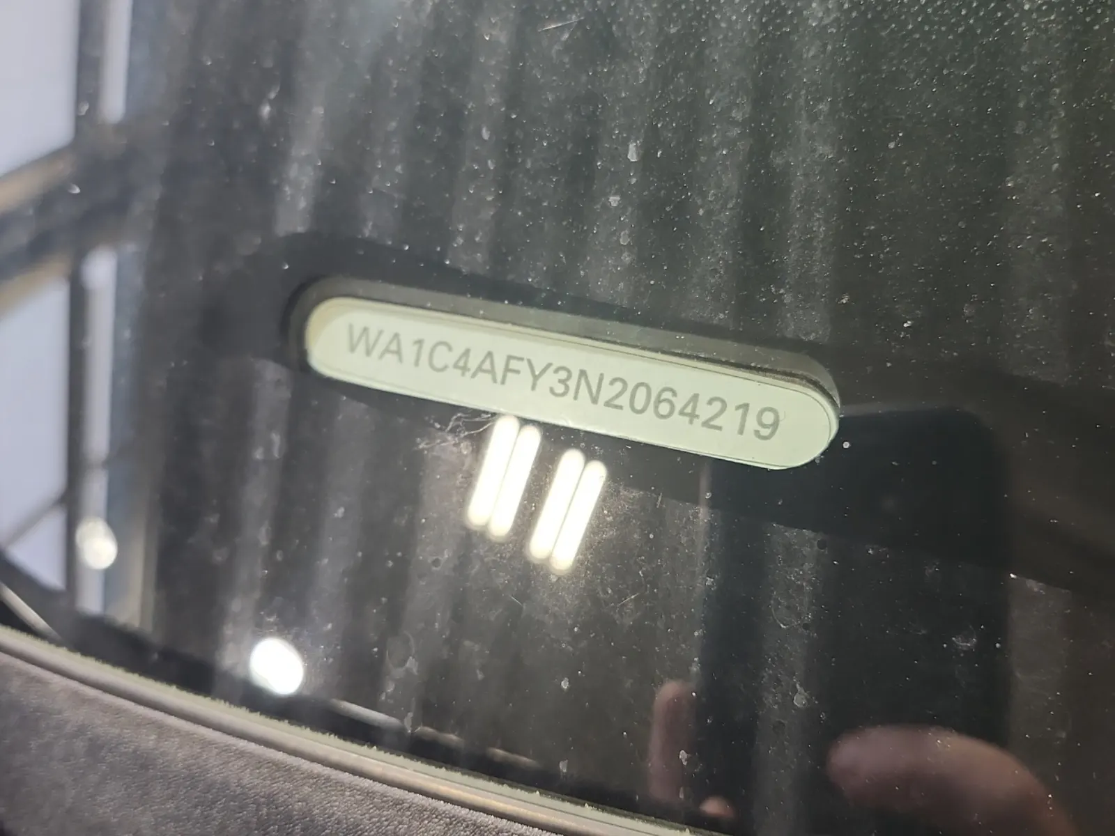 Dash VIN Plate Photo