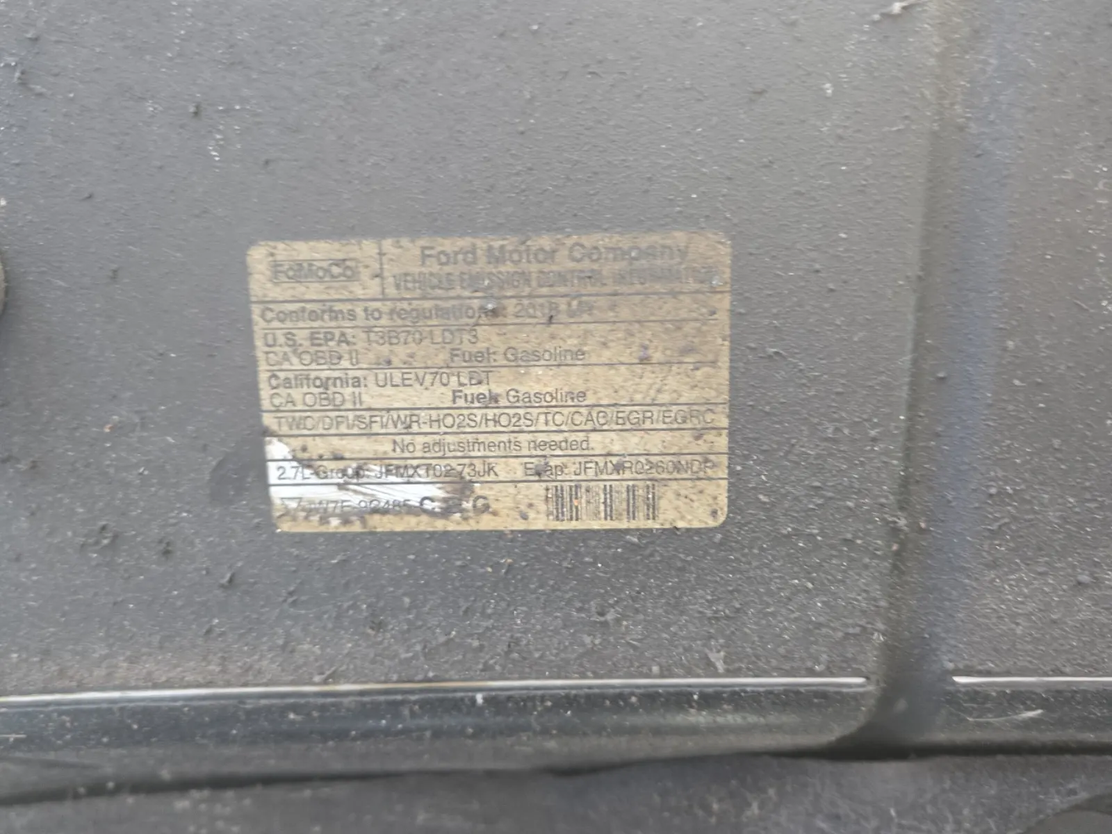 Emission Sticker Photo