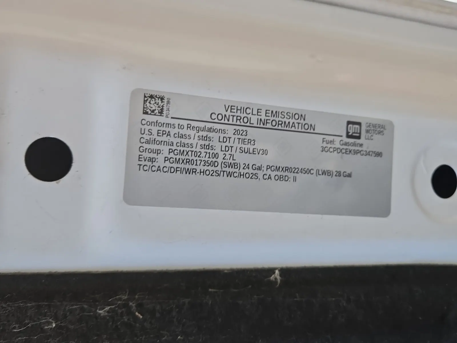 Emission Sticker Photo