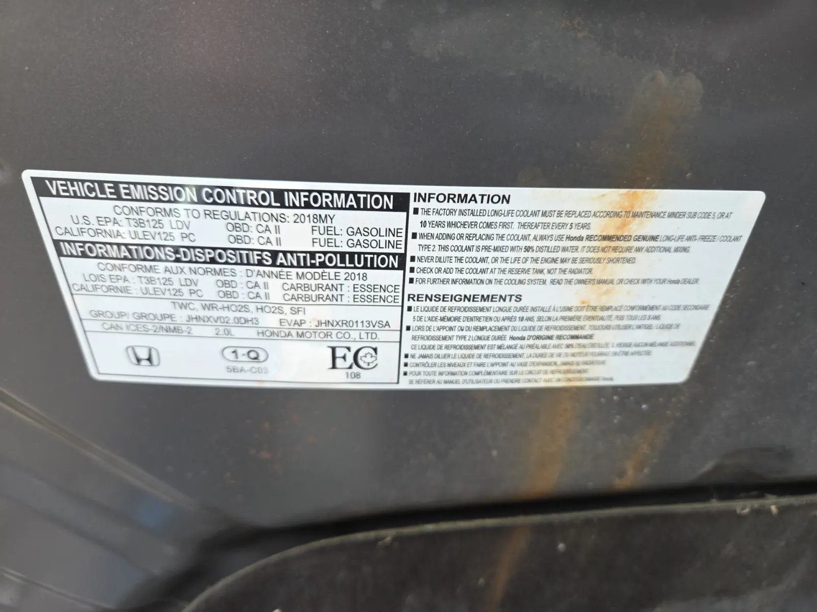 Emission Sticker Photo
