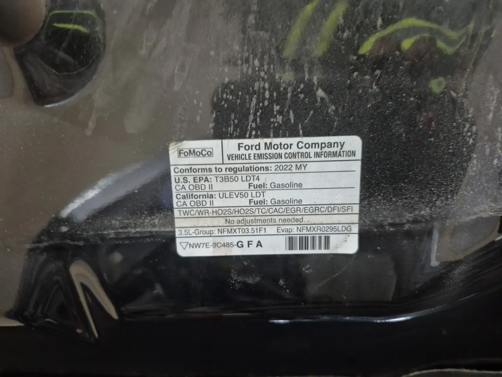 Emission Sticker Photo