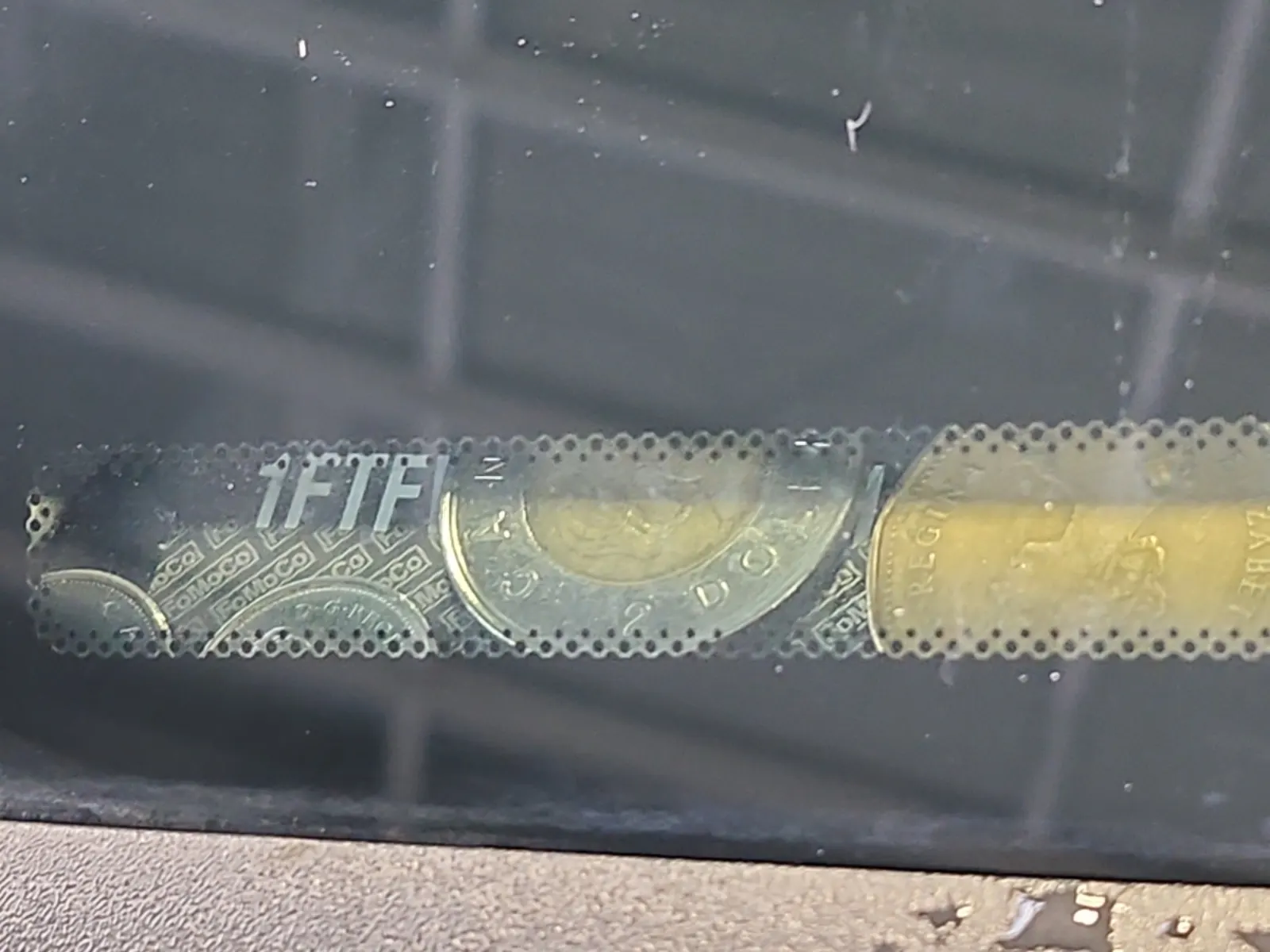 Dash VIN Plate Photo