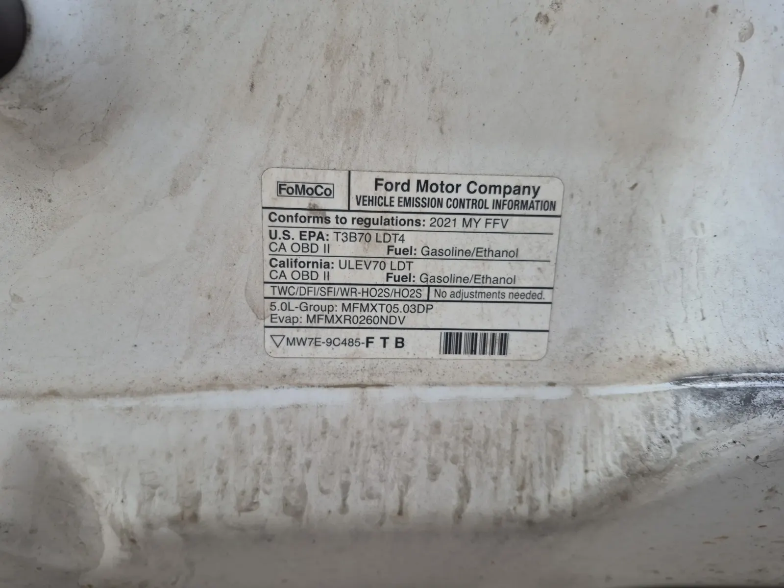 Emission Sticker Photo
