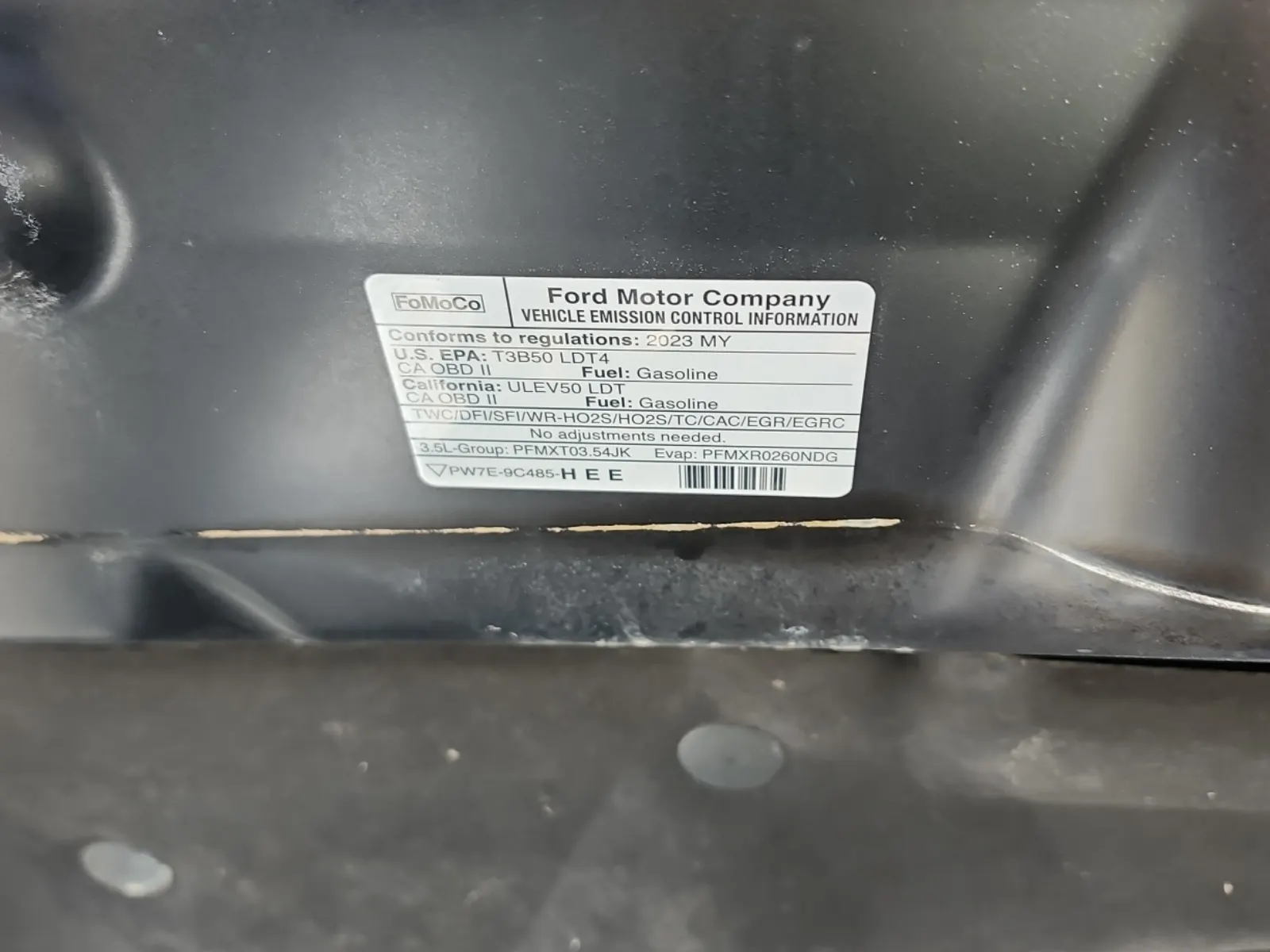 Emission Sticker Photo