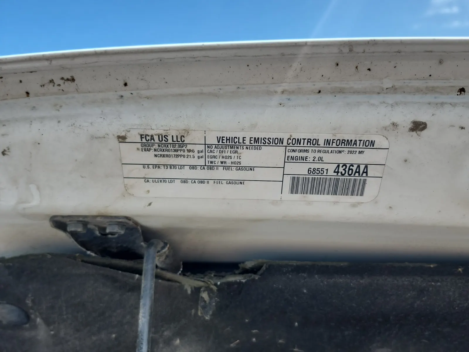Emission Sticker Photo