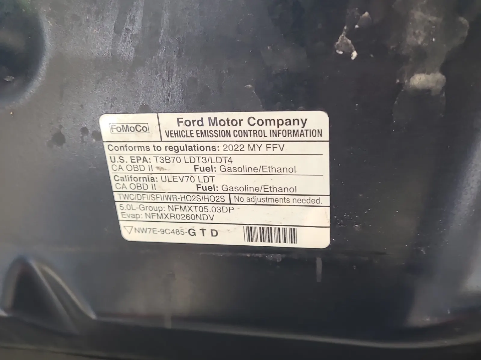 Emission Sticker Photo