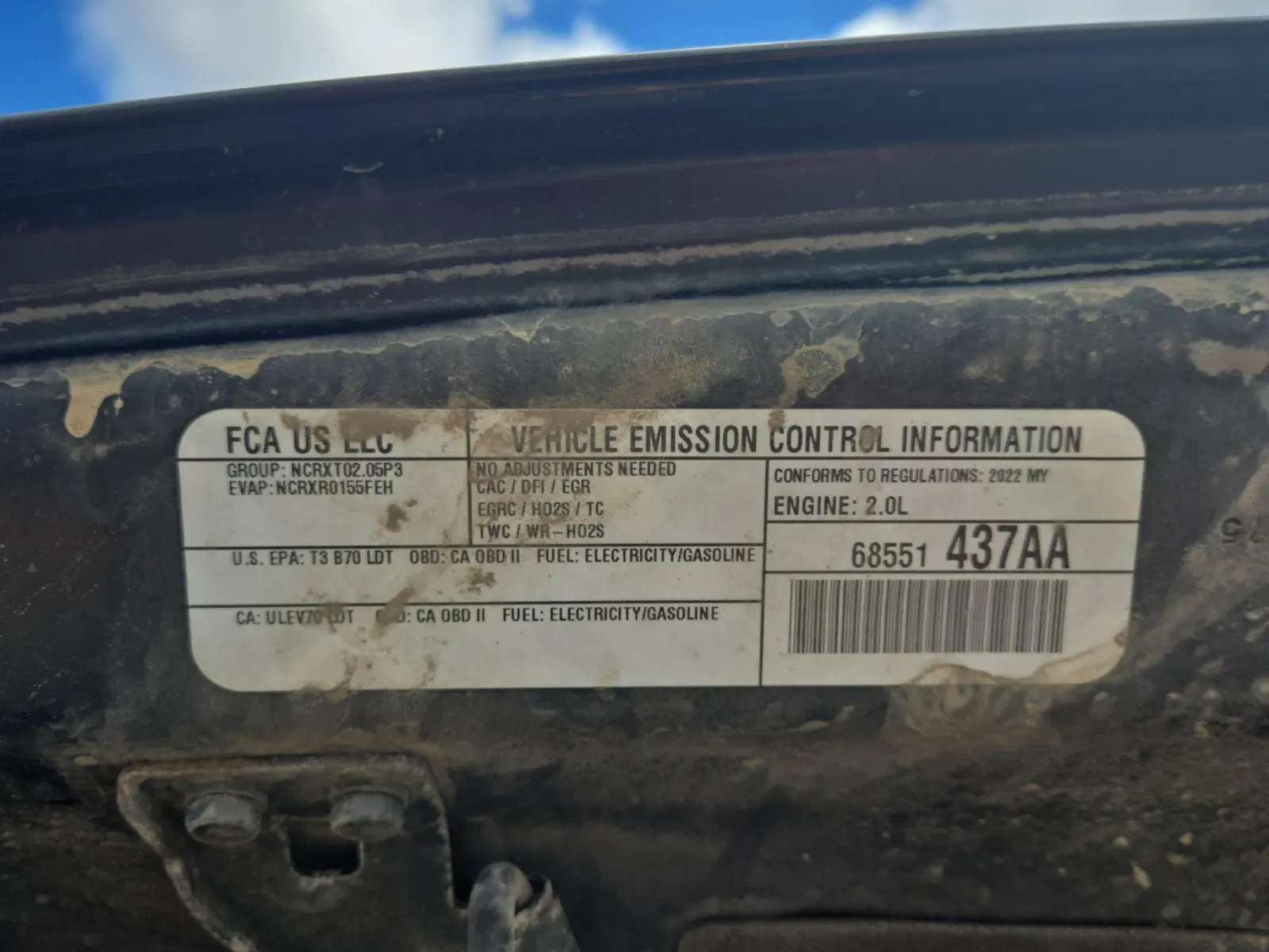 Emission Sticker Photo