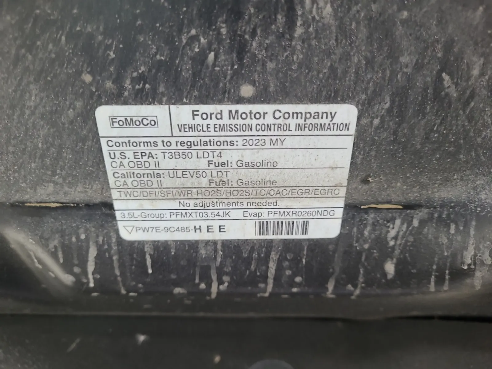 Emission Sticker Photo