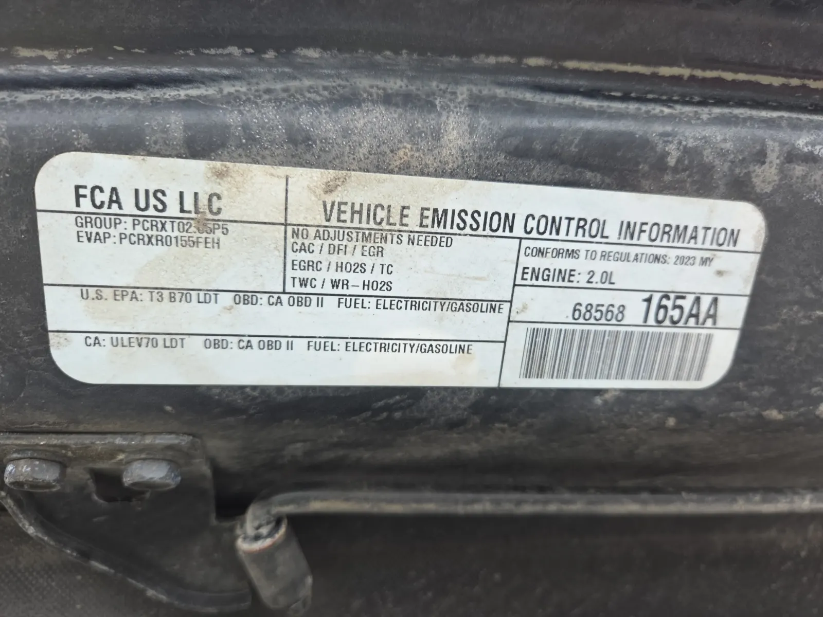 Emission Sticker Photo