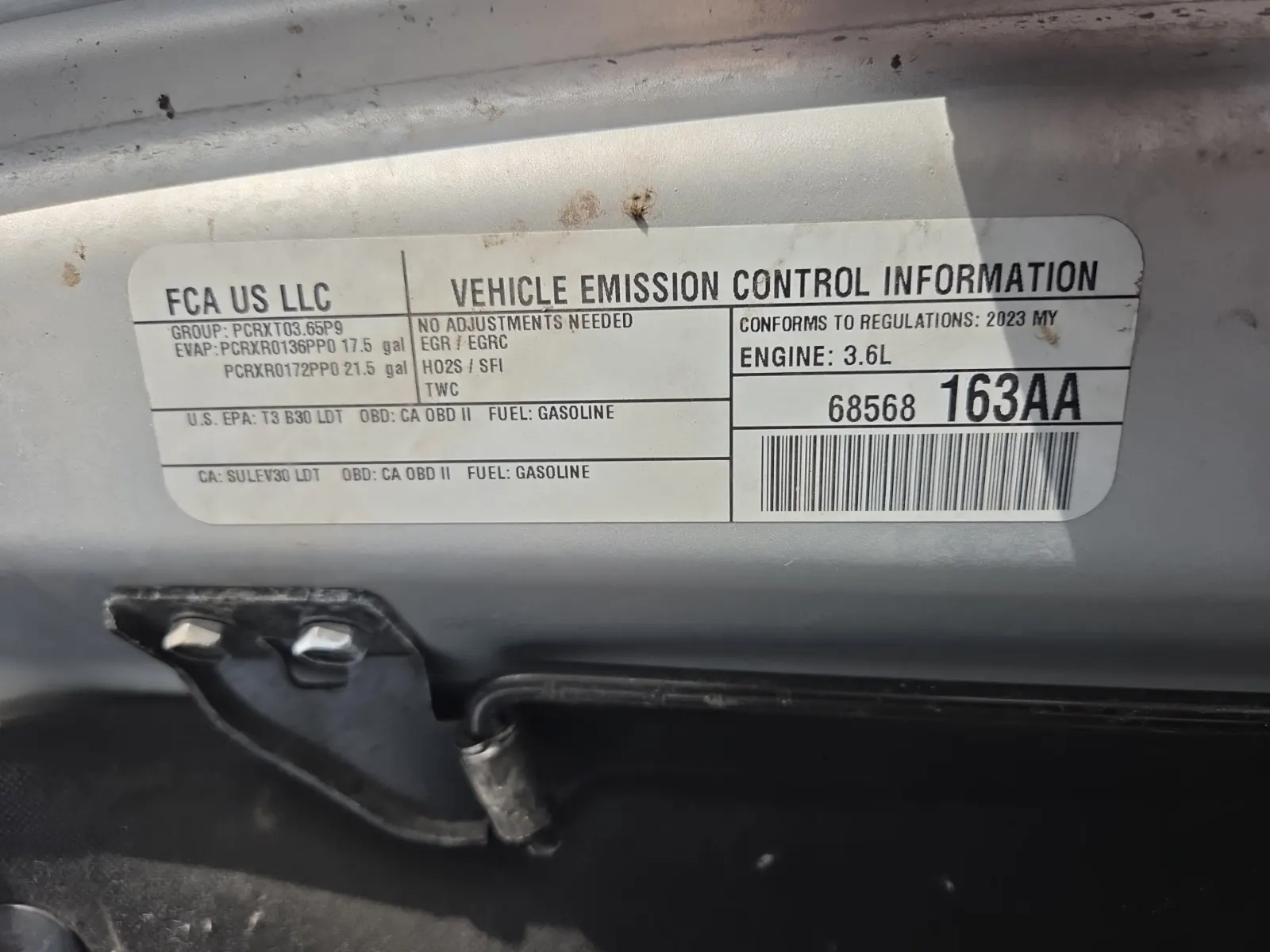 Emission Sticker Photo