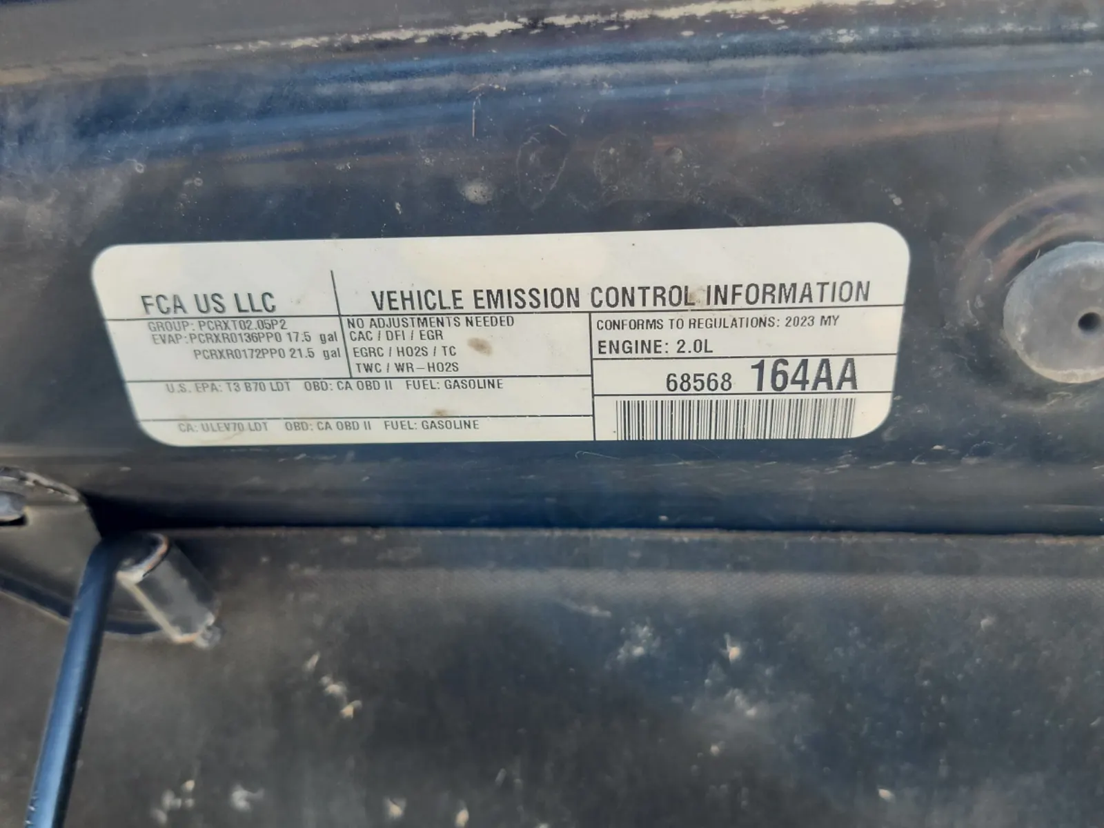 Emission Sticker Photo