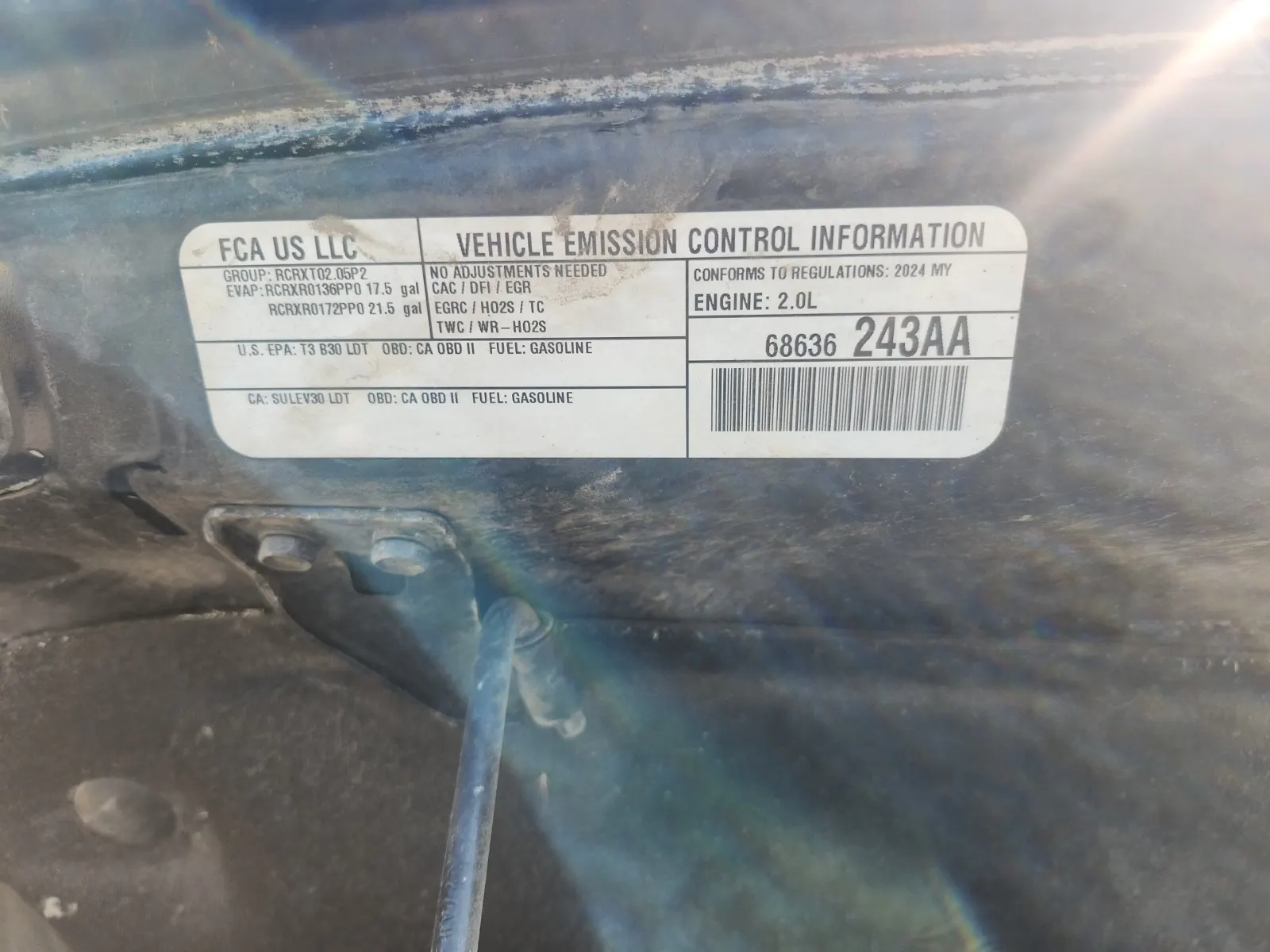 Emission Sticker Photo