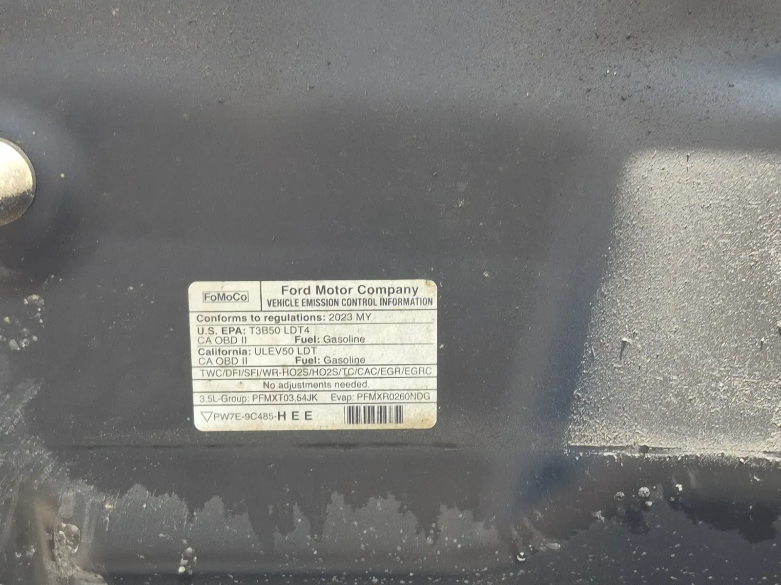 Emission Sticker Photo