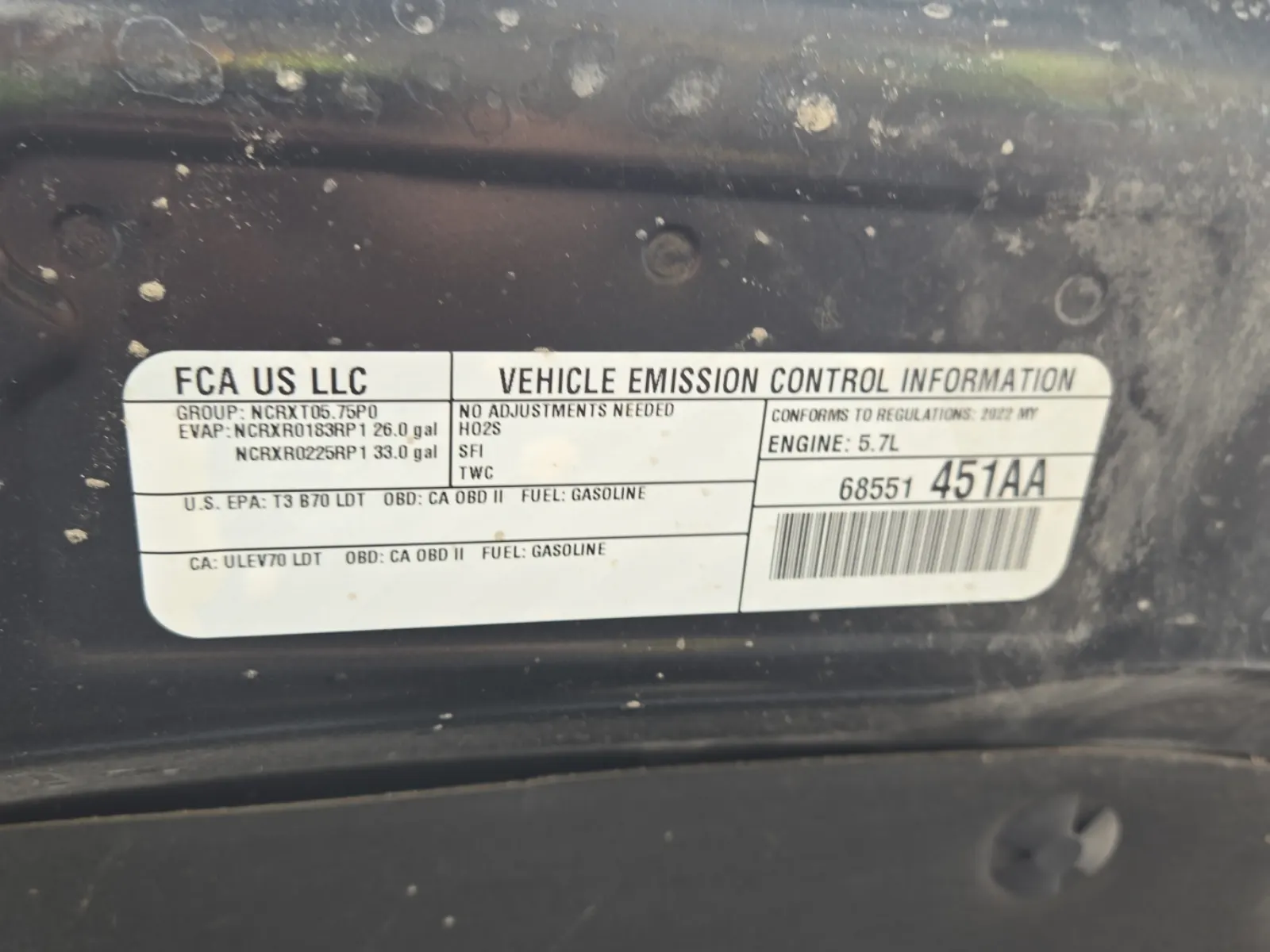 Emission Sticker Photo