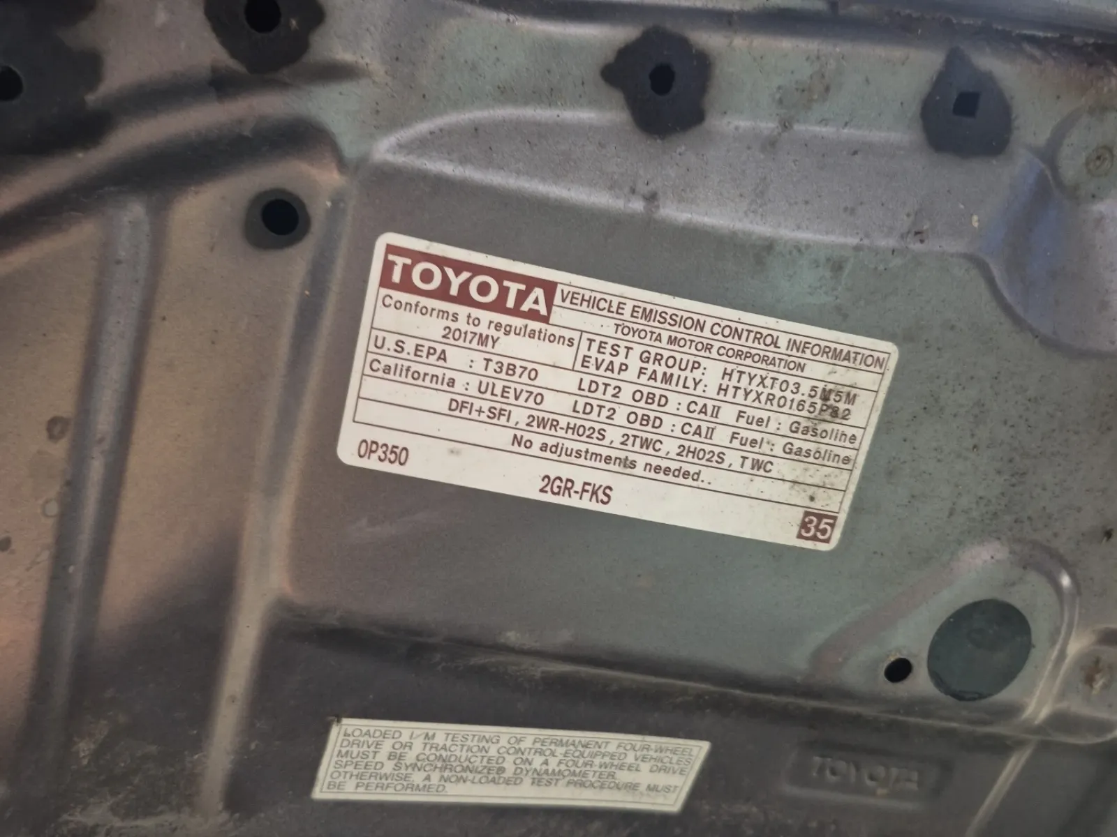 Emission Sticker Photo