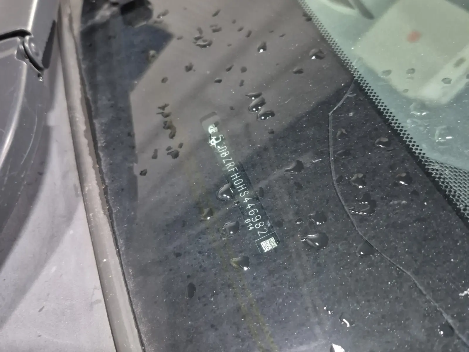 Dash VIN Plate Photo